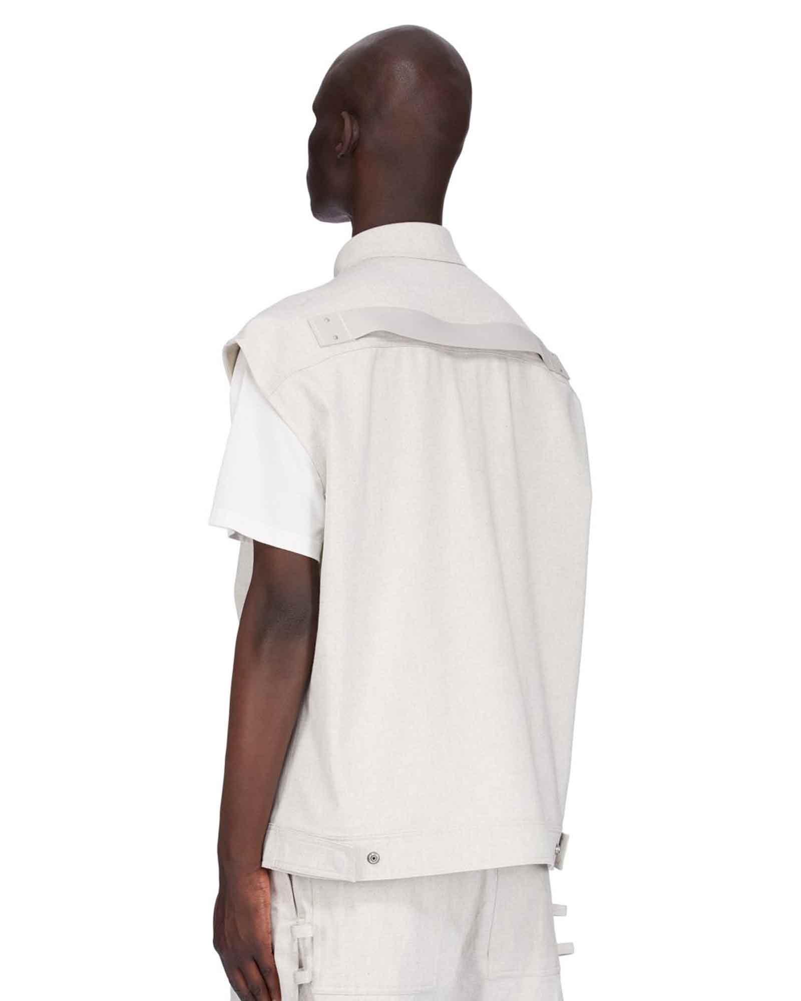 RICK OWENS・リック オウエンス - シャツ SLEEVELESS JUMBO OUTERSHIRT / DINGE
