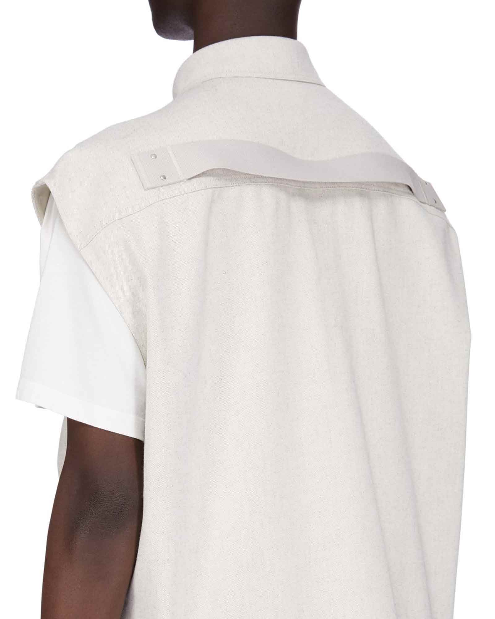 RICK OWENS・リック オウエンス - シャツ SLEEVELESS JUMBO OUTERSHIRT / DINGE