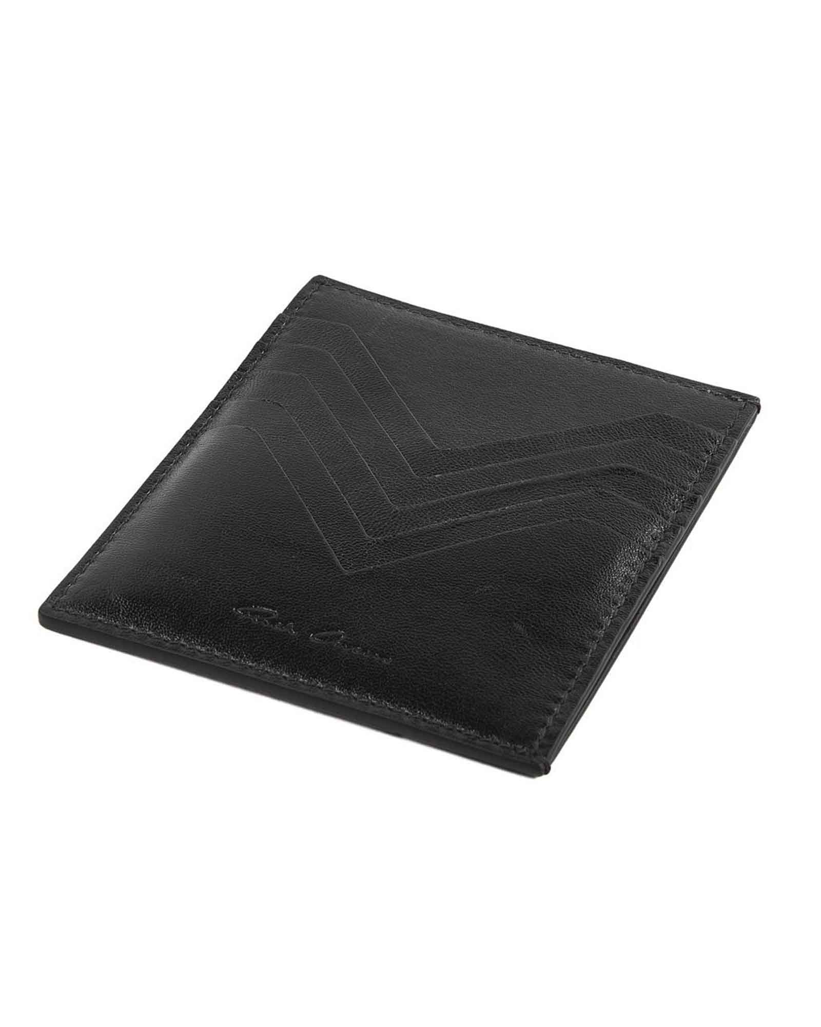 RICK OWENS・リック オウエンス - 財布/カードケース SQUARE CC HOLDER / BLACK
