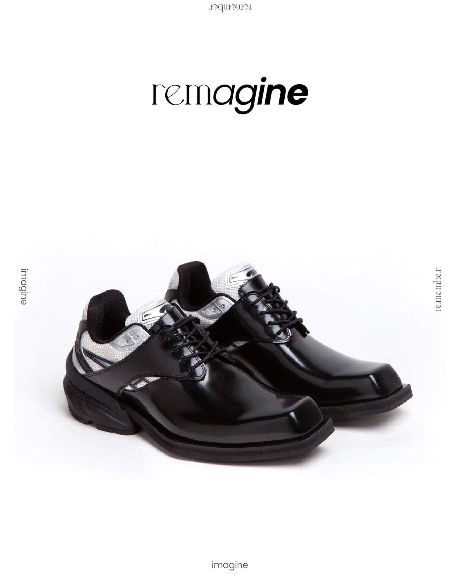 remagine・リマジン - ドレスシューズ STARTING BLOCKS HYBRID DERBY MEN'S DRESS LEATHER SHOES / BLACK