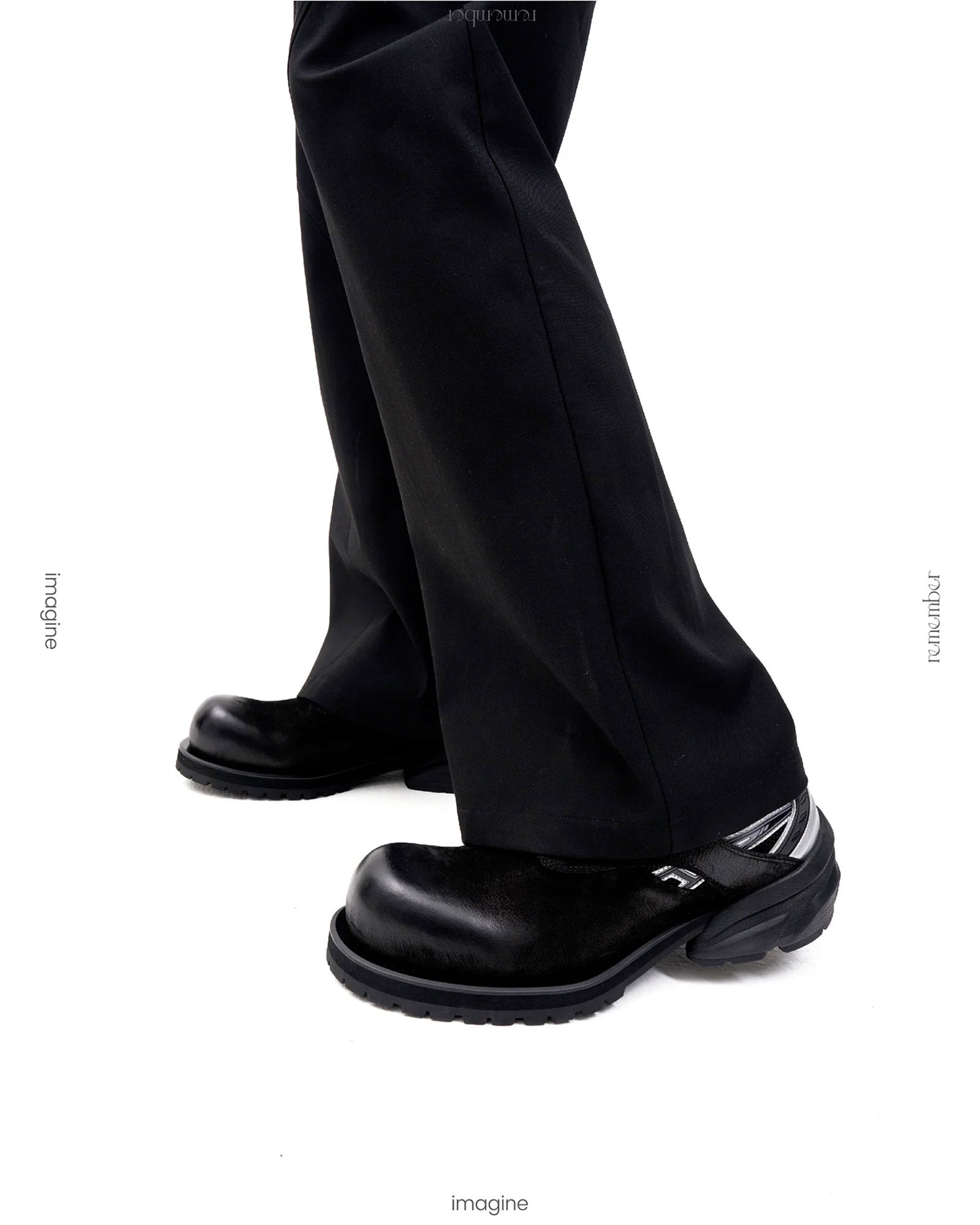 remagine・リマジン - ローカットスニーカー STARTING BIGGER HYBRID DERBY MEN'S DRESS LEATHER SHOES / BLACK