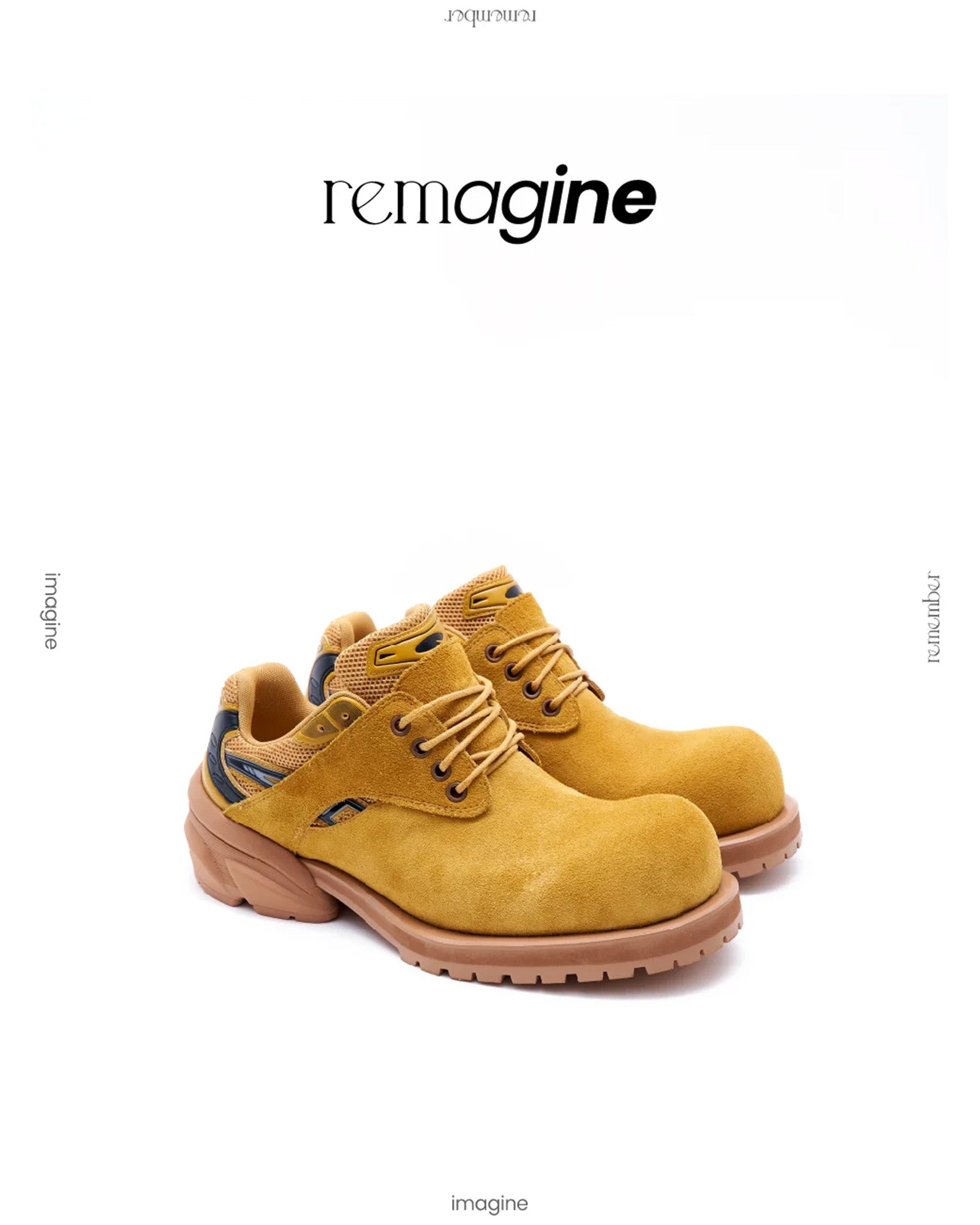 remagine・リマジン - ローカットスニーカー STARTING BIGGER HYBRID DERBY MEN'S DRESS LEATHER SHOES / WHEAT