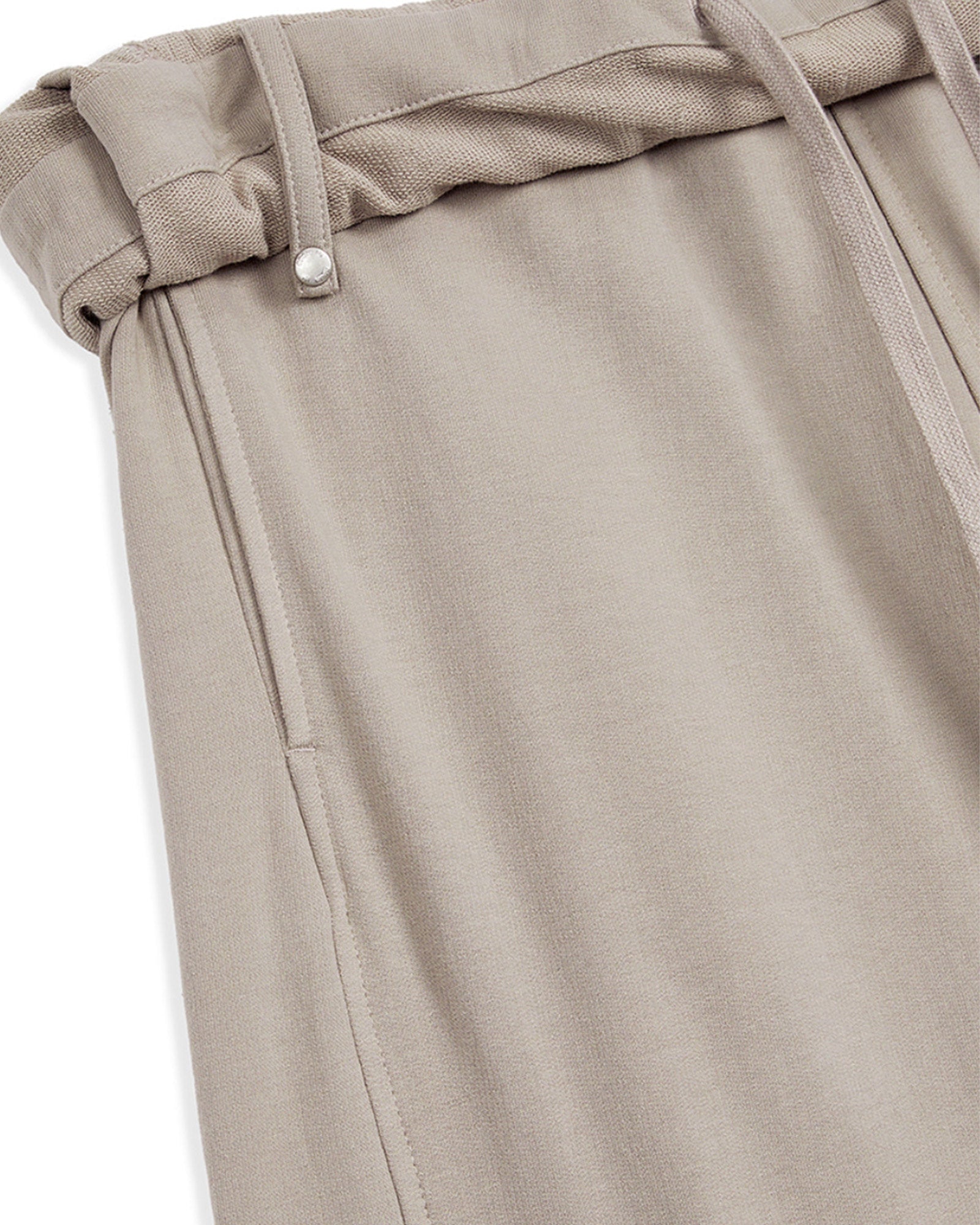 OPEN YY・open Noisy -  ROLLED WAIST SWEAT CARGO PANTS / BEIGE