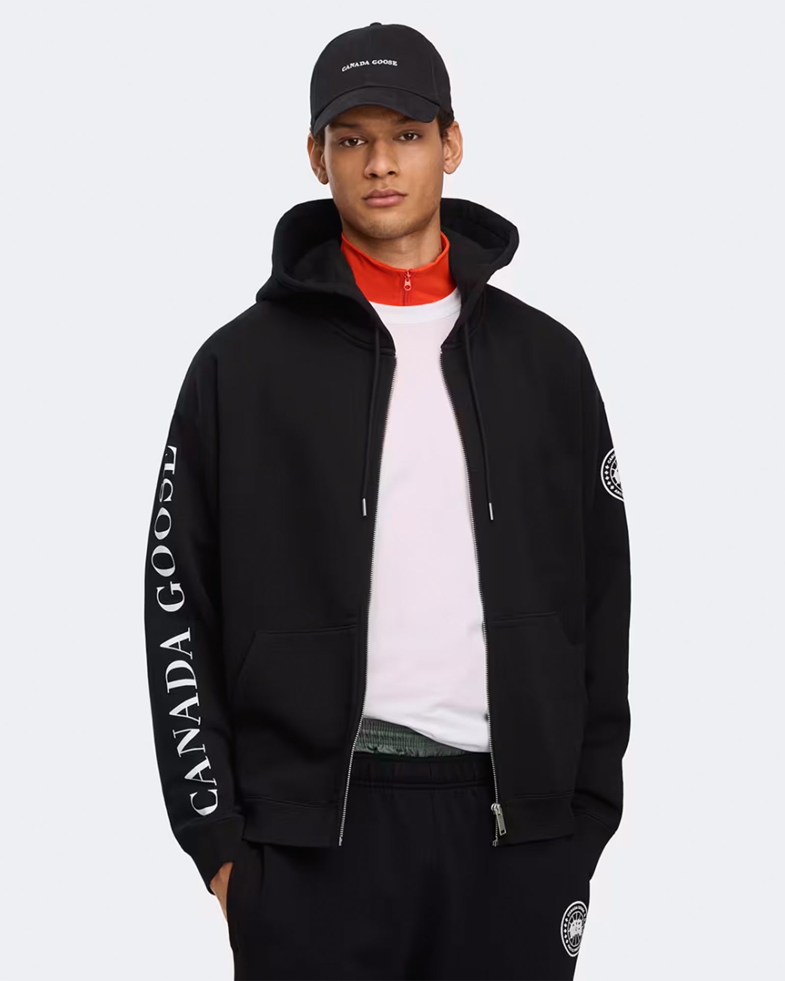 CANADA GOOSE・カナダグース - パーカー・フーディ ROVE FULL ZIP WITH SLEEVE GRAPHIC / BLACK