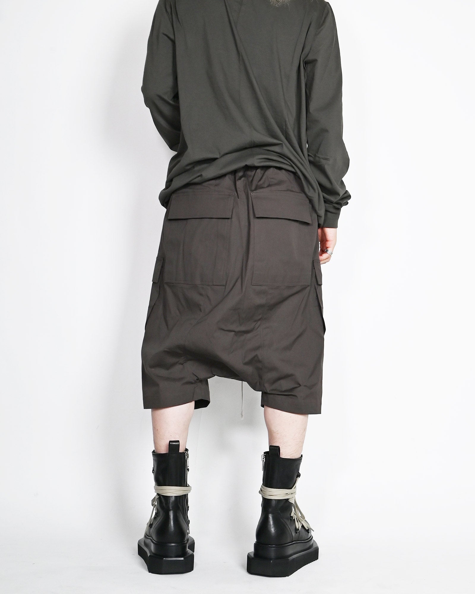 RICK OWENS・リック オウエンス - ハーフ・ショートパンツ CARGO PODS / DARKDUST