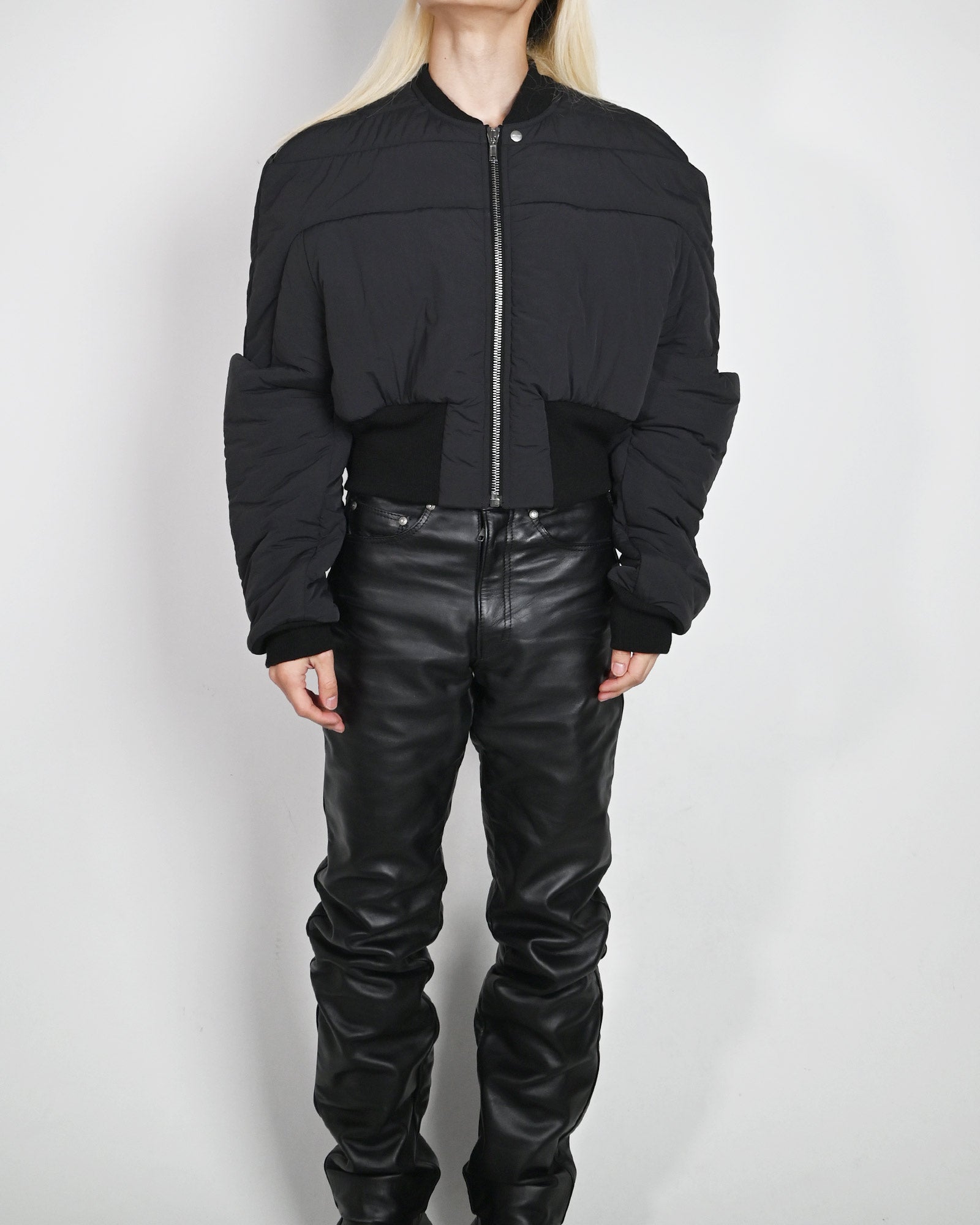 RICK OWENS・リック オウエンス - ジャケット GIRDERED BOMBER / BLACK