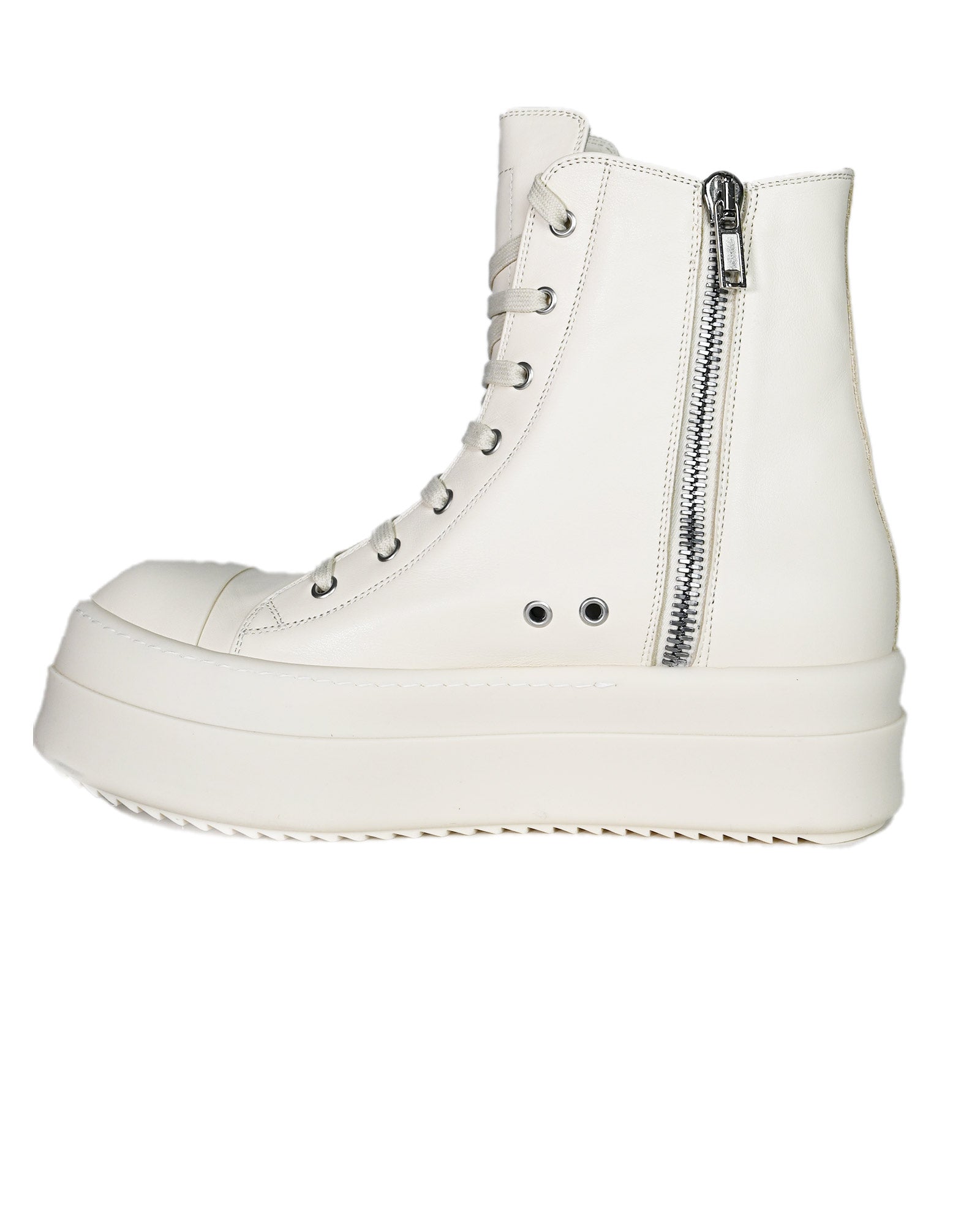 RICK OWENS・リック オウエンス - ハイカットスニーカー MEGA BUMPER SNEAKS / MILK/MILK/MILK