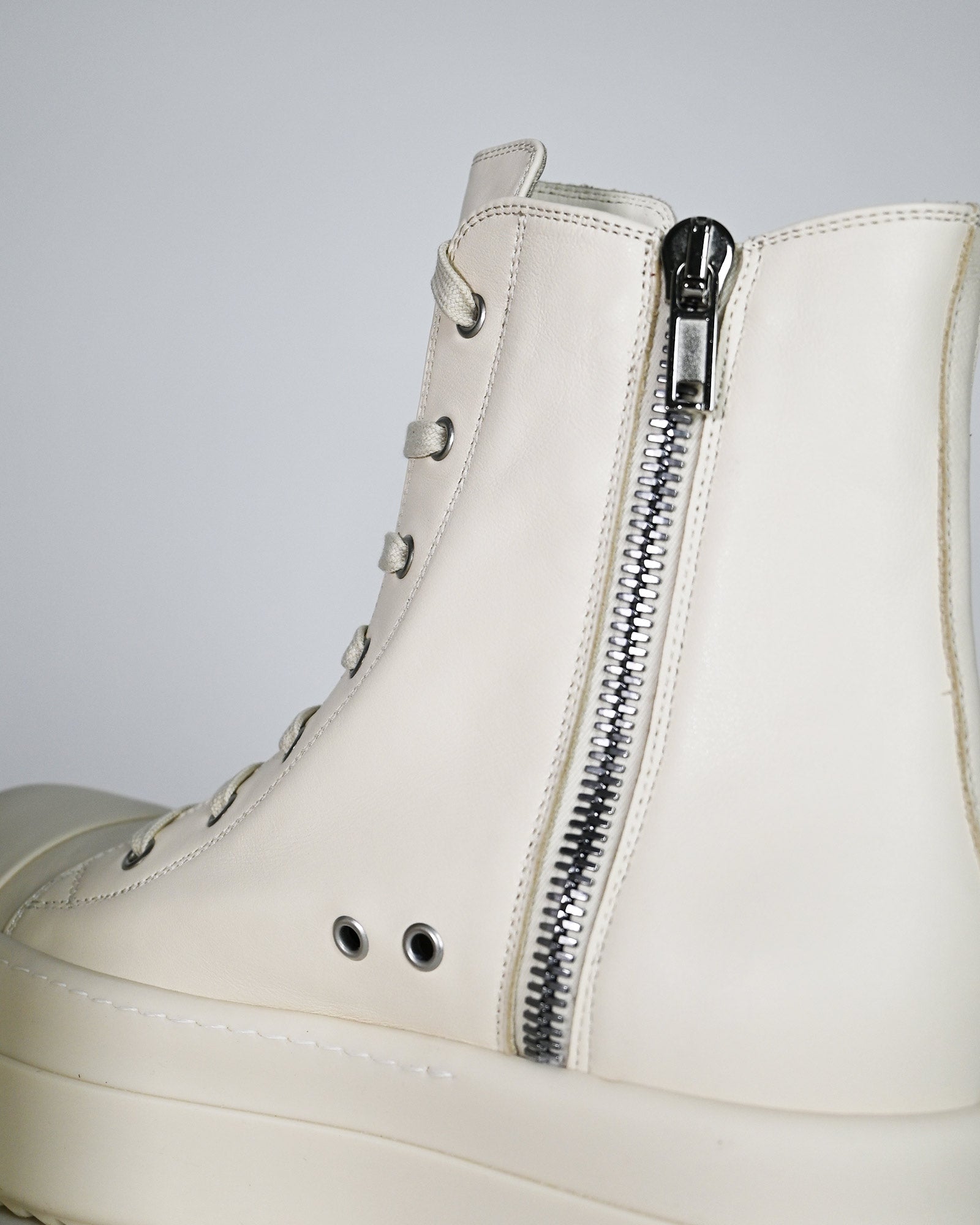 RICK OWENS・リック オウエンス - ハイカットスニーカー MEGA BUMPER SNEAKS / MILK/MILK/MILK