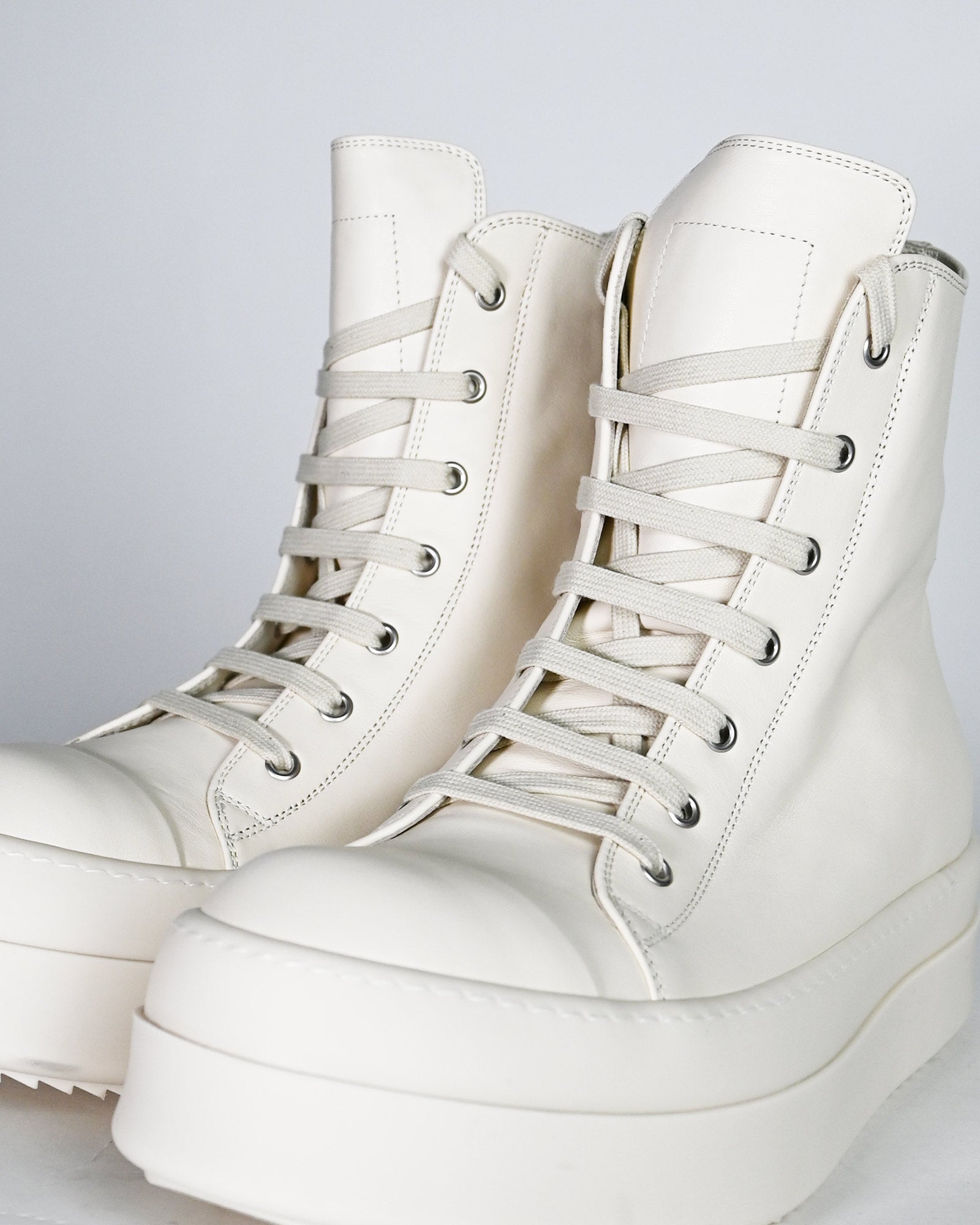RICK OWENS・リック オウエンス - ハイカットスニーカー MEGA BUMPER SNEAKS / MILK/MILK/MILK
