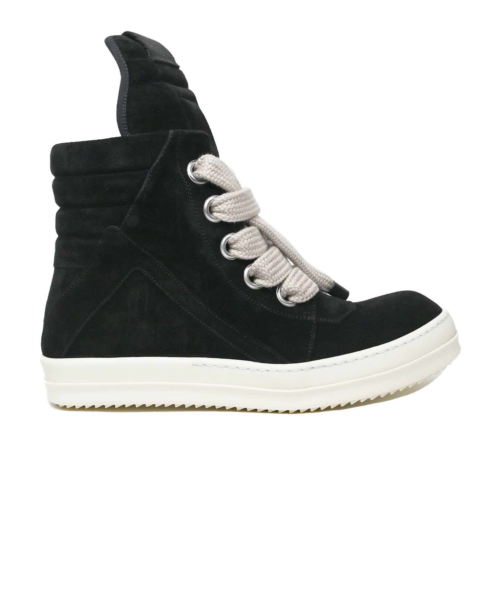 RICK OWENS・rick owens -  JUMBOLACE GEOBASKET / BALCK/BLACK/MILK