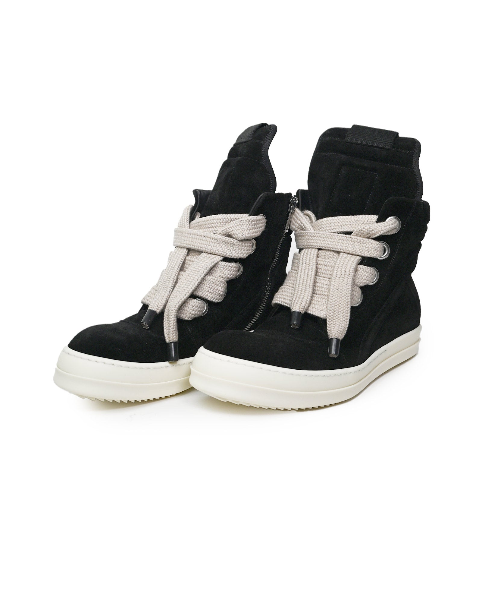 RICK OWENS・rick owens -  JUMBOLACE GEOBASKET / BALCK/BLACK/MILK