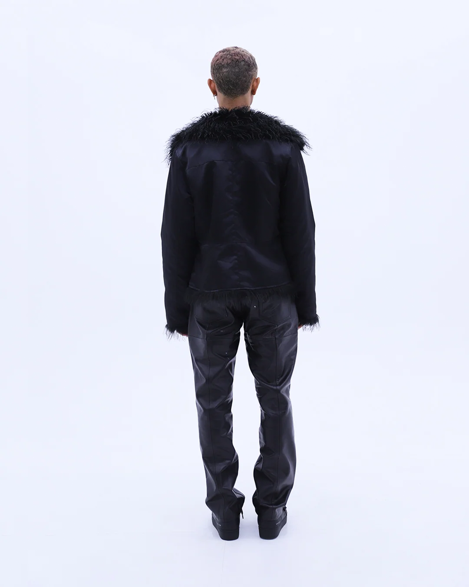 LAST NEST・ラストネスト - ジャケット REVERSIBLE FUR JACKET / BLACK