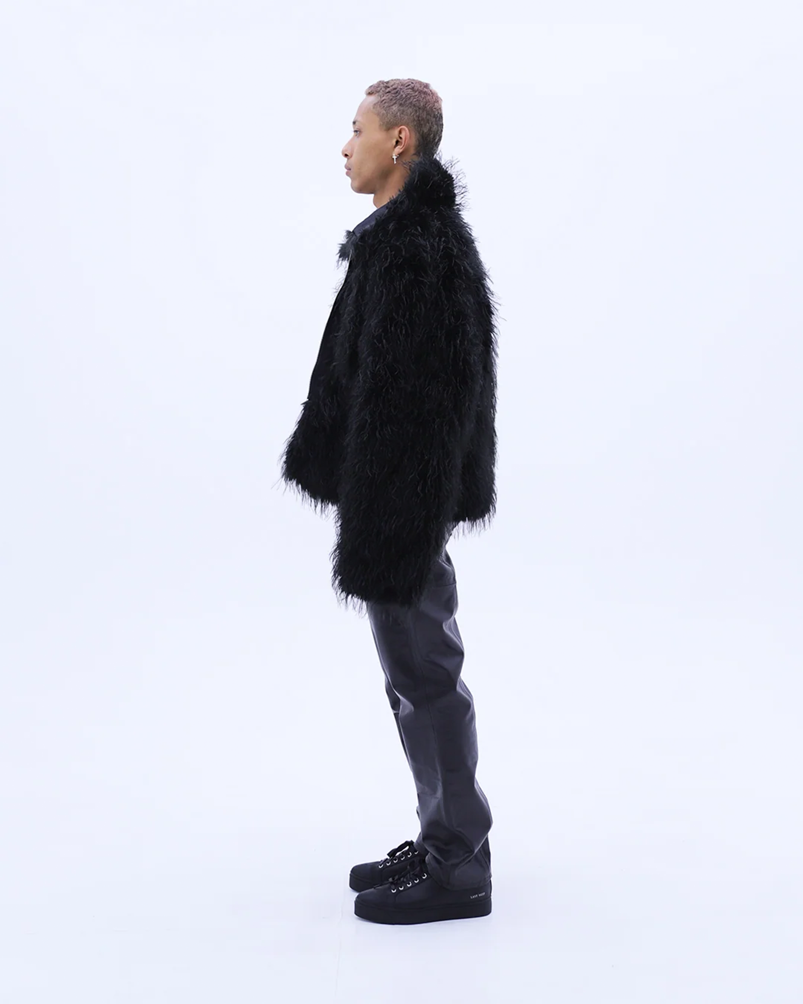 LAST NEST・ラストネスト - ジャケット REVERSIBLE FUR JACKET / BLACK