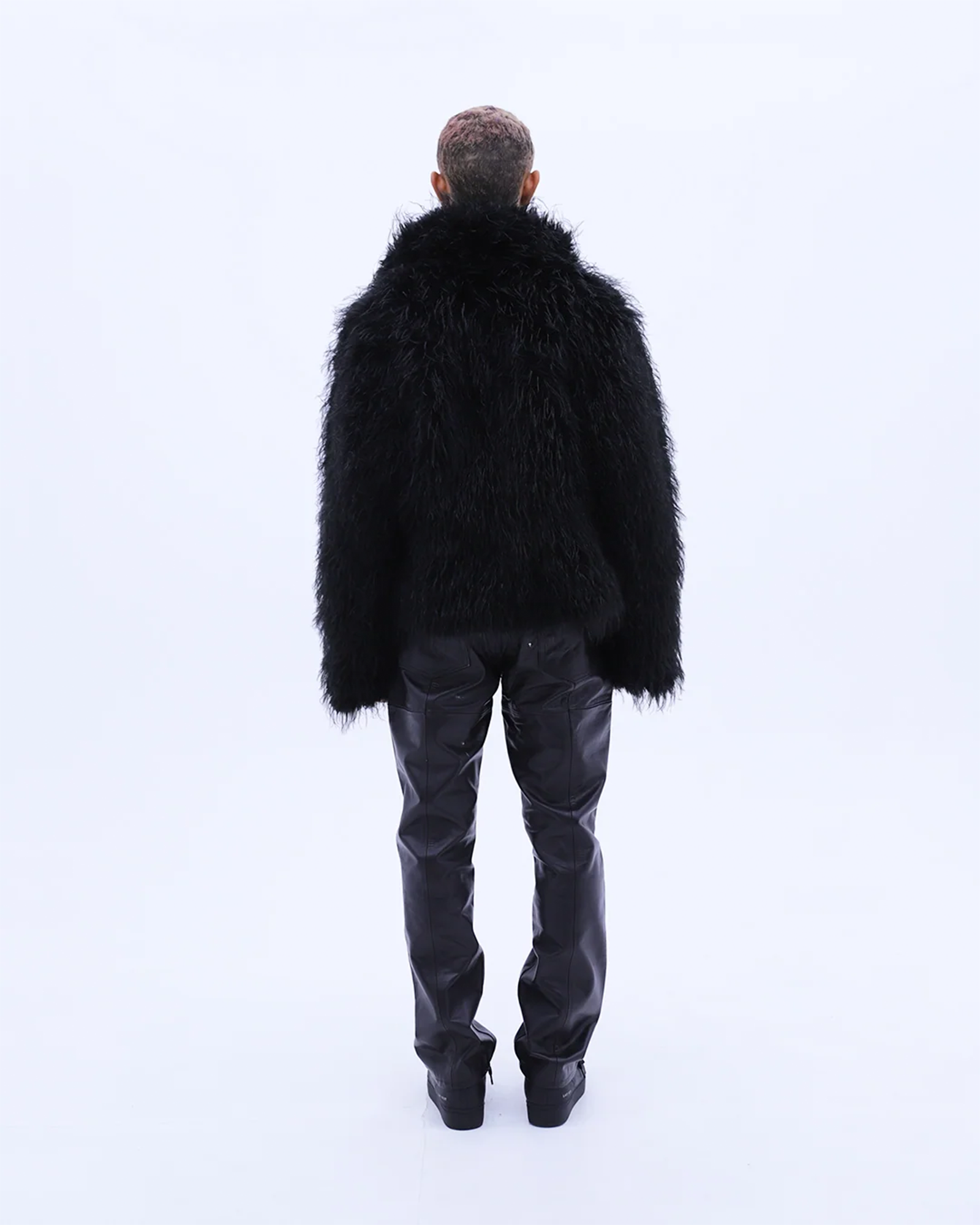 LAST NEST・ラストネスト - ジャケット REVERSIBLE FUR JACKET / BLACK