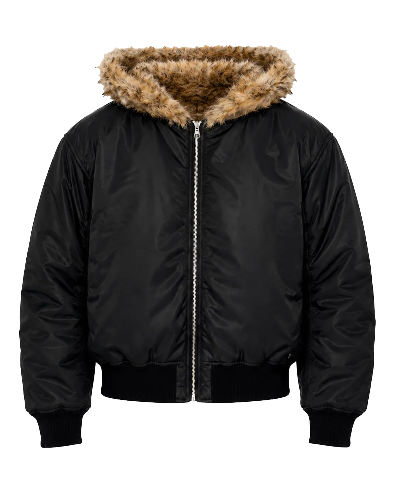 LAST NEST・ラストネスト - ジャケット REVERSIBLE LEOPARD FUR JACKET / BLACK