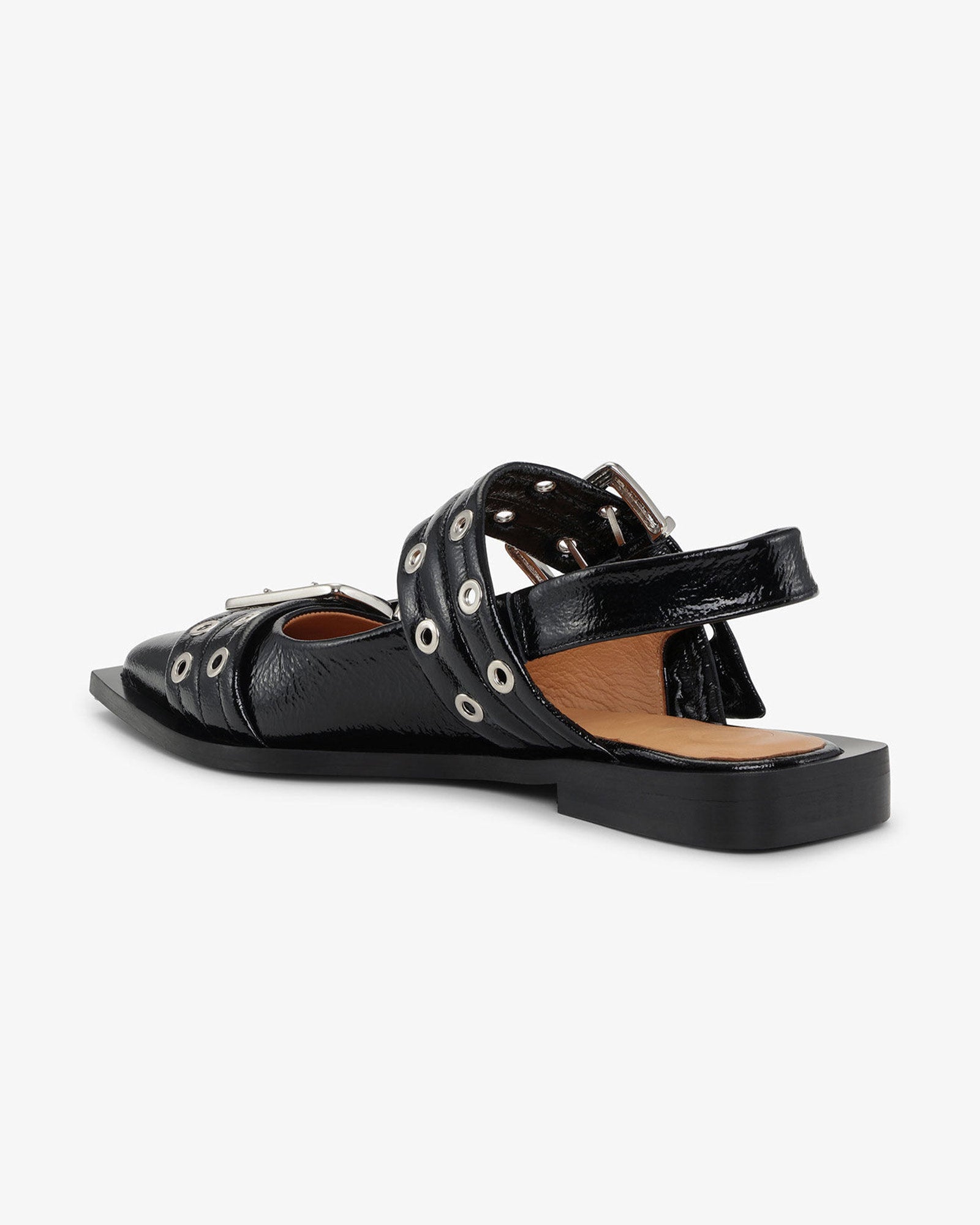 GANNI・ガニー - ドレスシューズ FEMININE BUCKLE BALLERINA NAPLACK / BLACK
