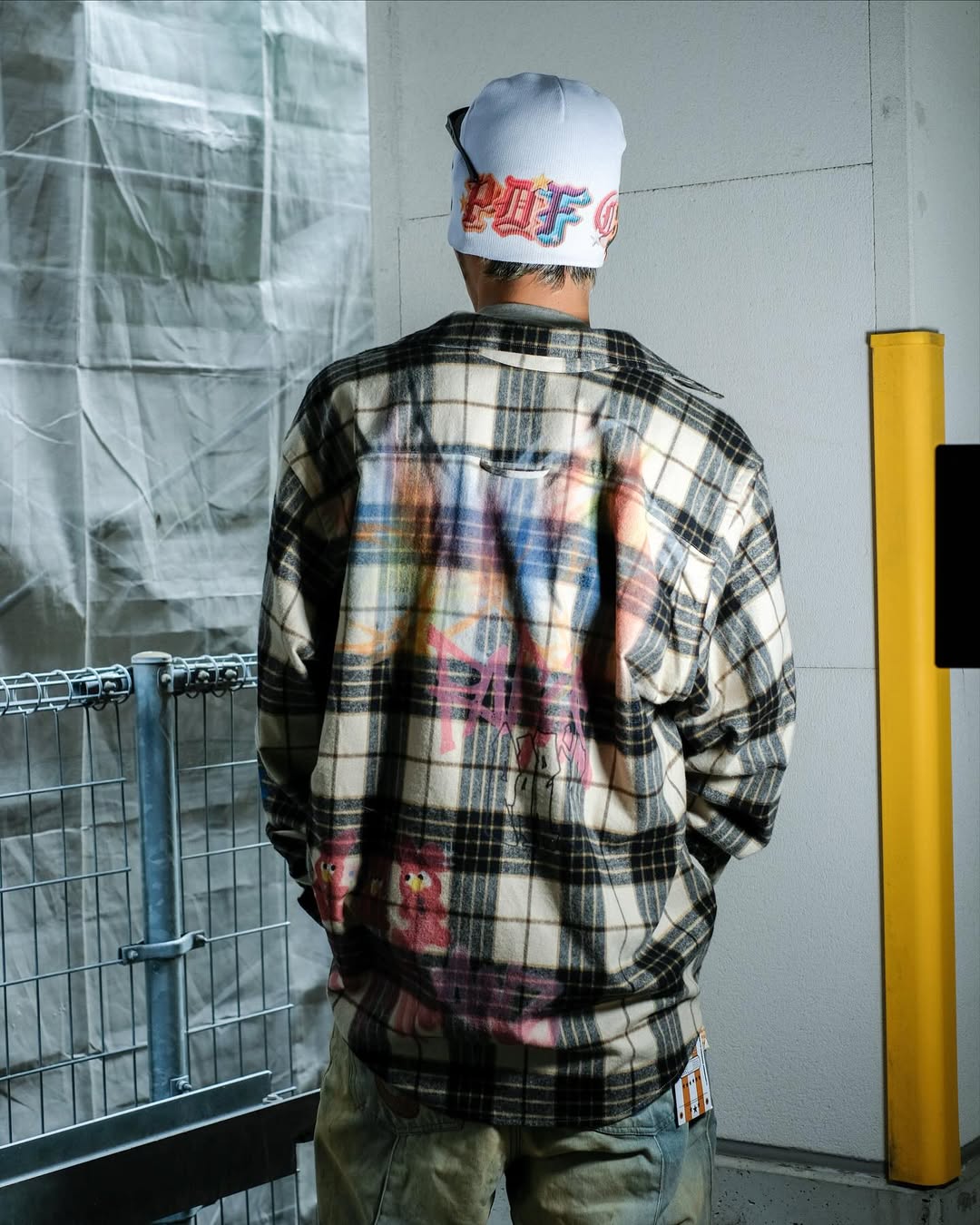 SANKUANZ・thank you -  BUMPY GRAFFITI LAYERED SWEAT / GREY