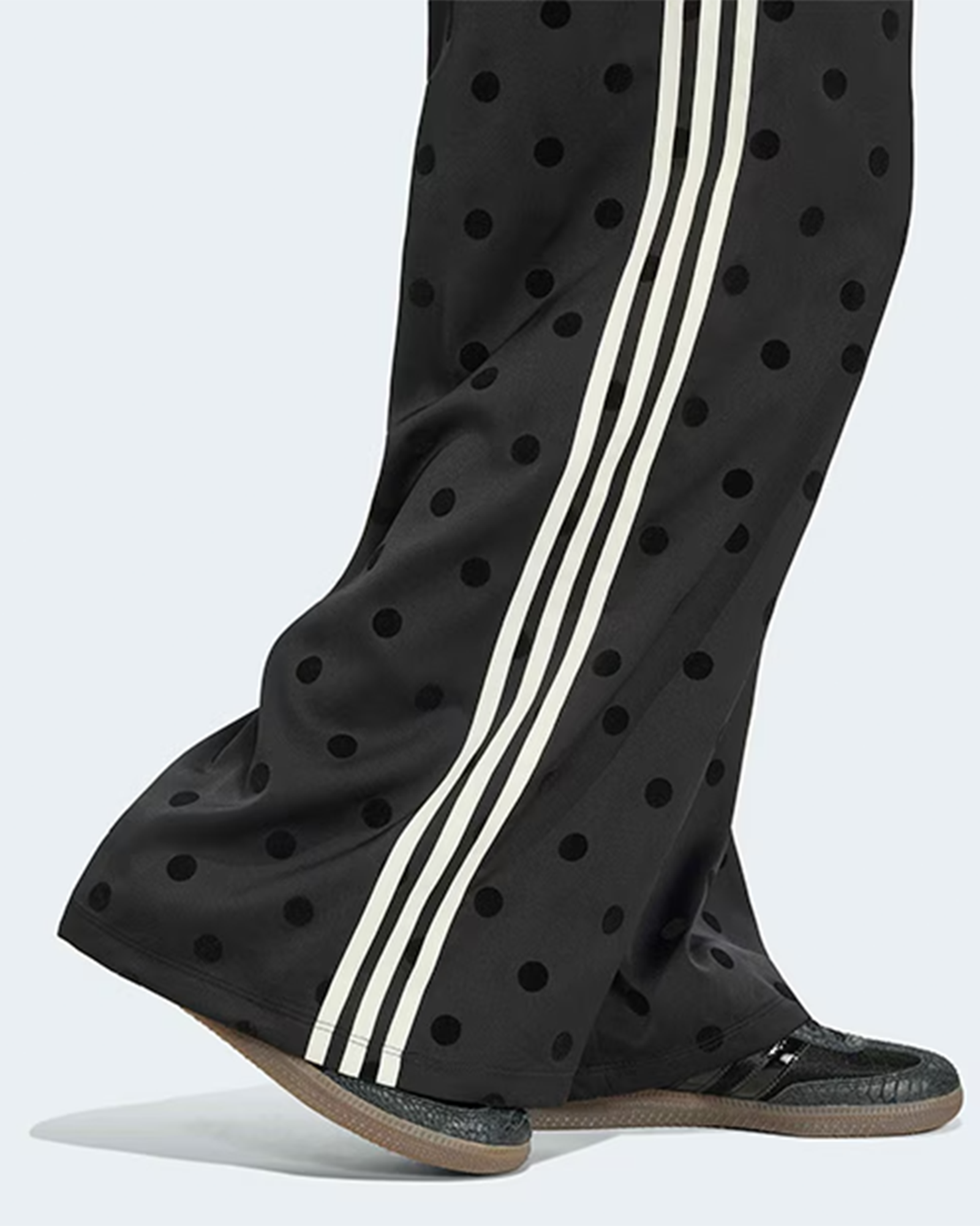 adidas・アディダス - ジャージ・トラックパンツ SATIN POLKA DOT WIDE-LEG PANTS / BLACK