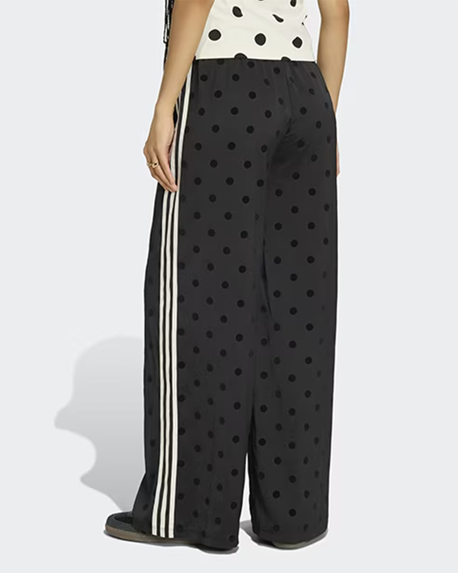 adidas・アディダス - ジャージ・トラックパンツ SATIN POLKA DOT WIDE-LEG PANTS / BLACK