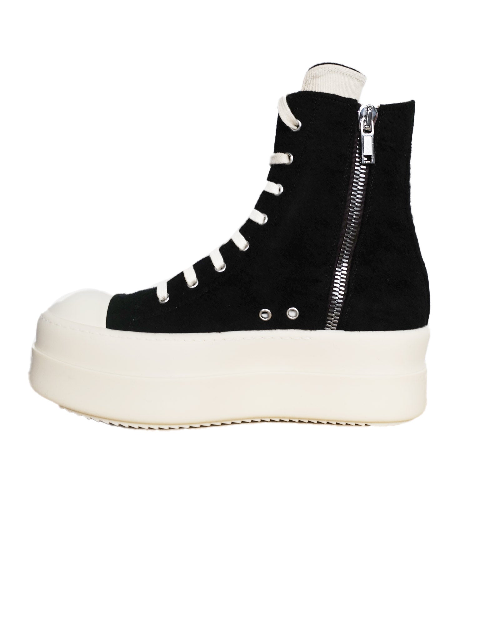 RICK OWENS DRKSHDW・リックオウエンス ダークシャドウ - ハイカットスニーカー SCARPE - DOUBLE BUMPER SNEAKS / BLACK/MILK/MILK