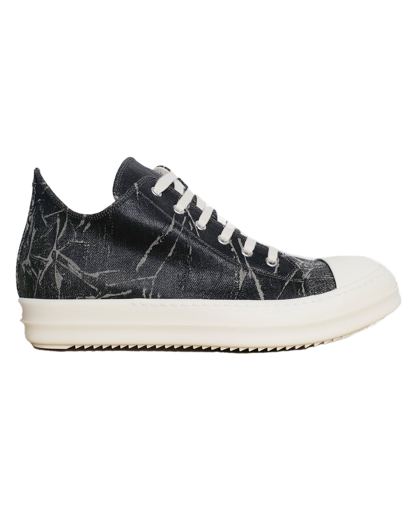 SCARPE IN DENIM - LOW SNEAKS / BLACK WASHED FOIL/MILK/MILK