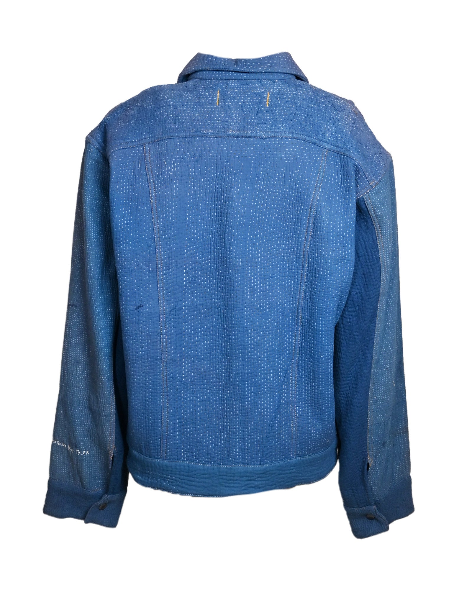 KENTUCKY BOY TYLER・ケンタッキーボーイテイラー - シャツ SCRAP QUILTED TRUCKER JACKET / BLUE