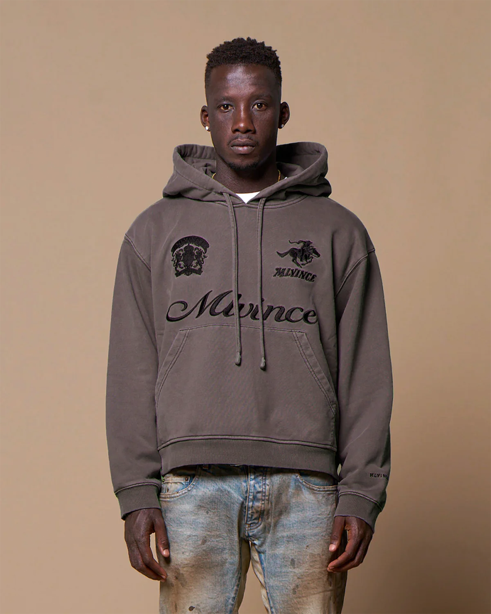 MLVINCE・メルヴィンス - パーカー・フーディ SCRIPT LOGO HOODY / CHARCOAL