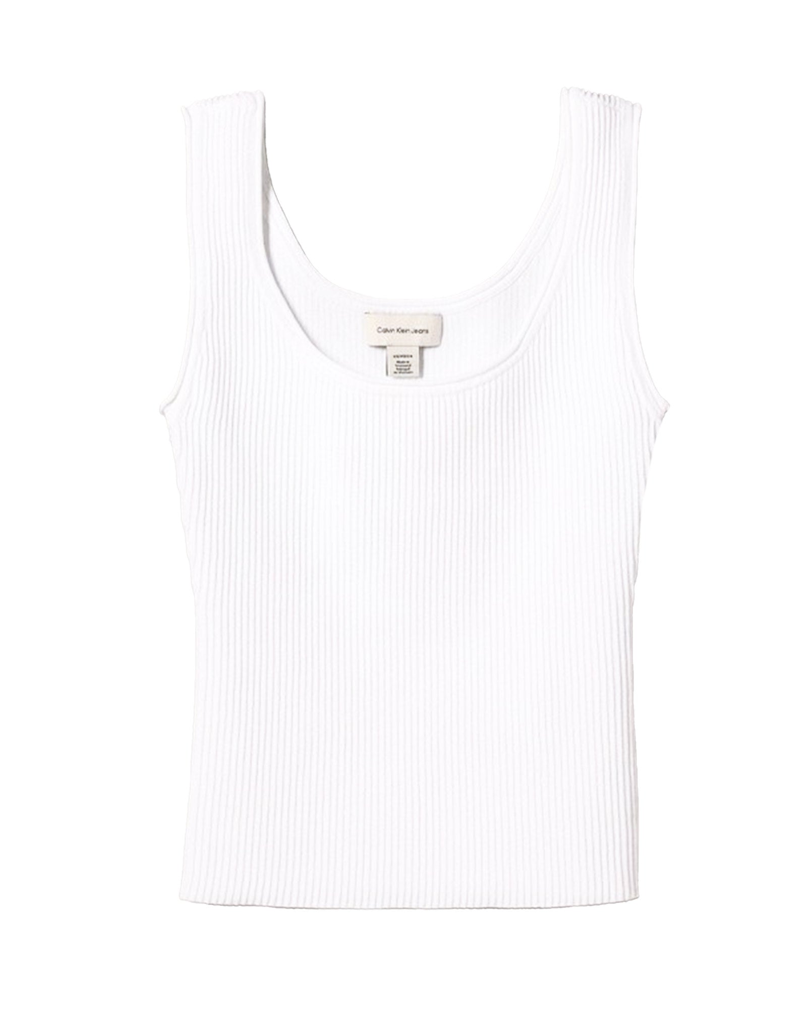 Calvin Klein・カルバン クライン -  SCULPT OPEN NECK TANK / WHITE