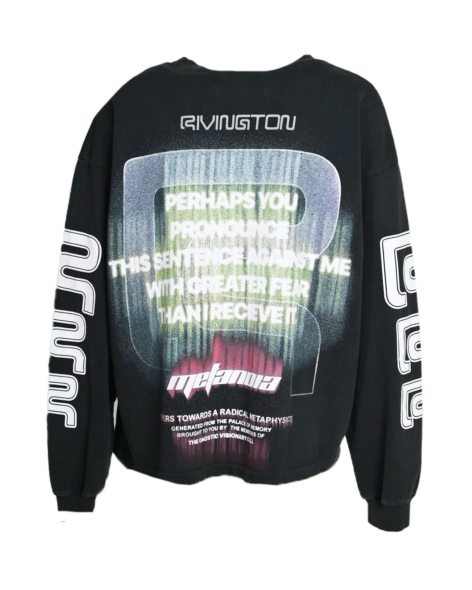 RRR123・Rivington Roy Levis -  SENTENCE GARDEN LS TEE / JET BLACK