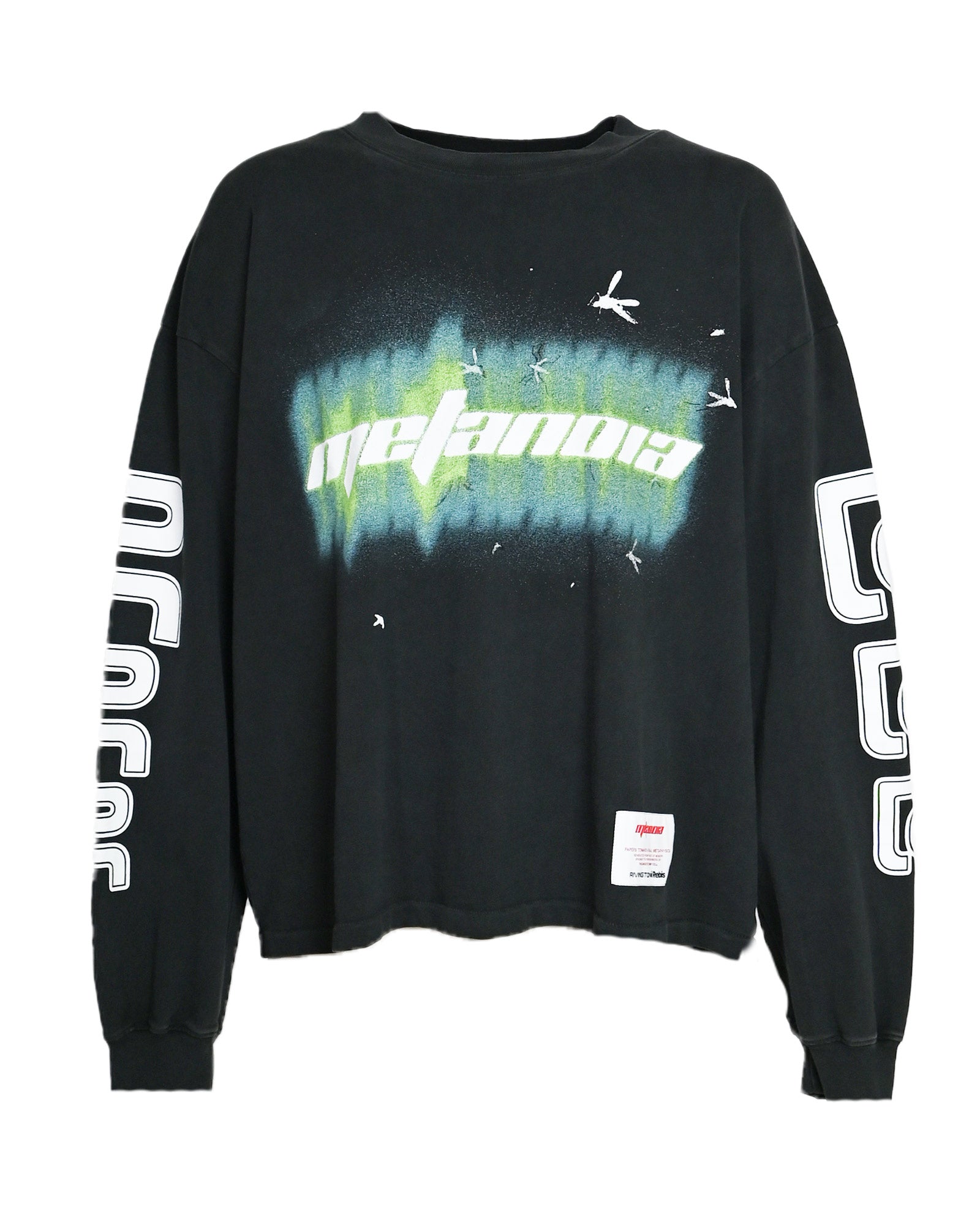 SENTENCE GARDEN LS TEE / JET BLACK