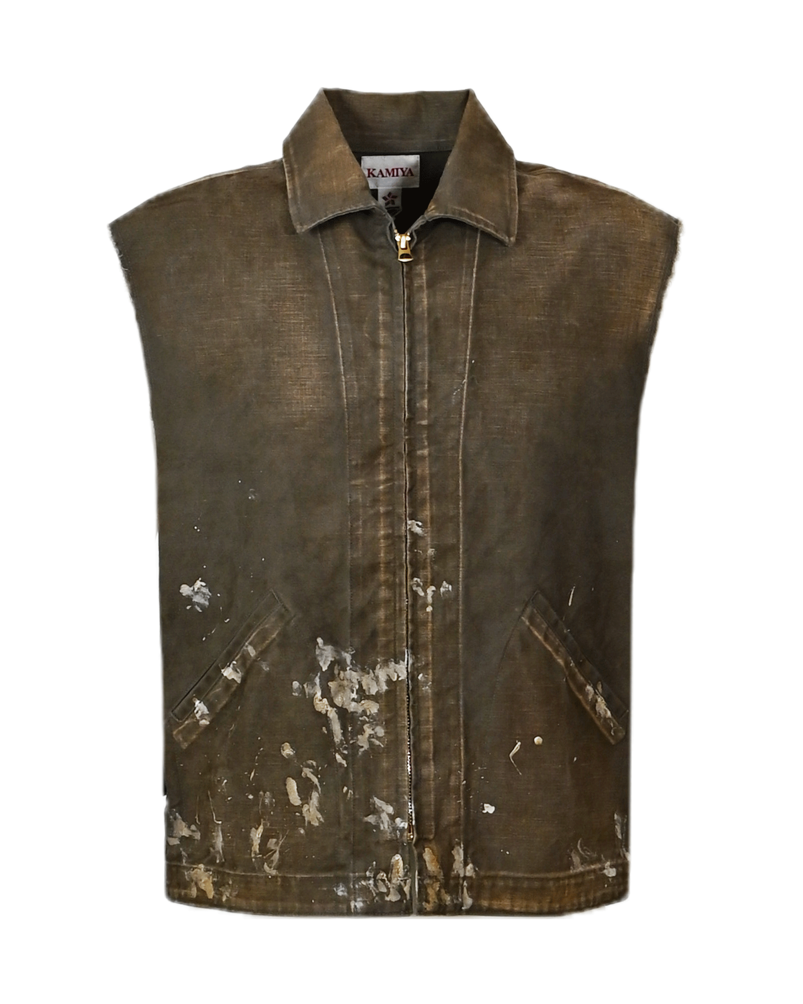 KAMIYA・カミヤ - ベスト SERGE PAINT VEST / GRAY