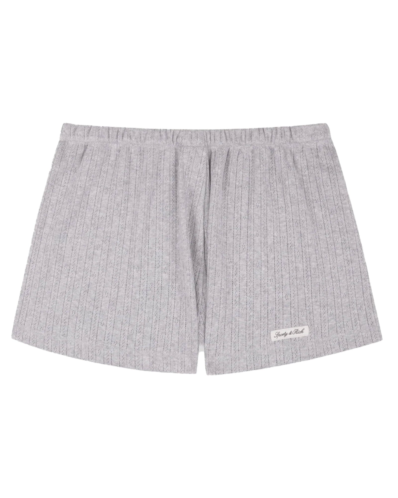 SPORTY&RICH・スポーティーアンドリッチ - ハーフ・ショートパンツ SIGNATURE LOGO POINTELLE SHORT
/ HEATHER GRAY