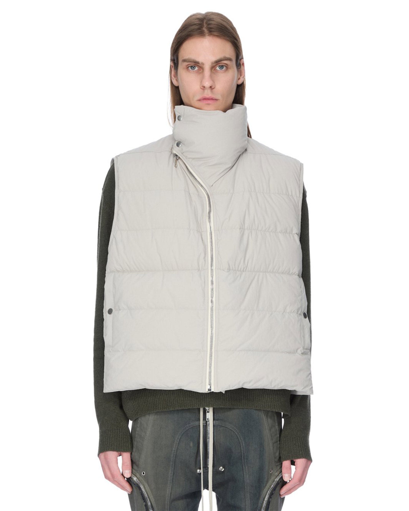 RICK OWENS・リック オウエンス - ダウンジャケット SL FLIGHT VEST / PEARL