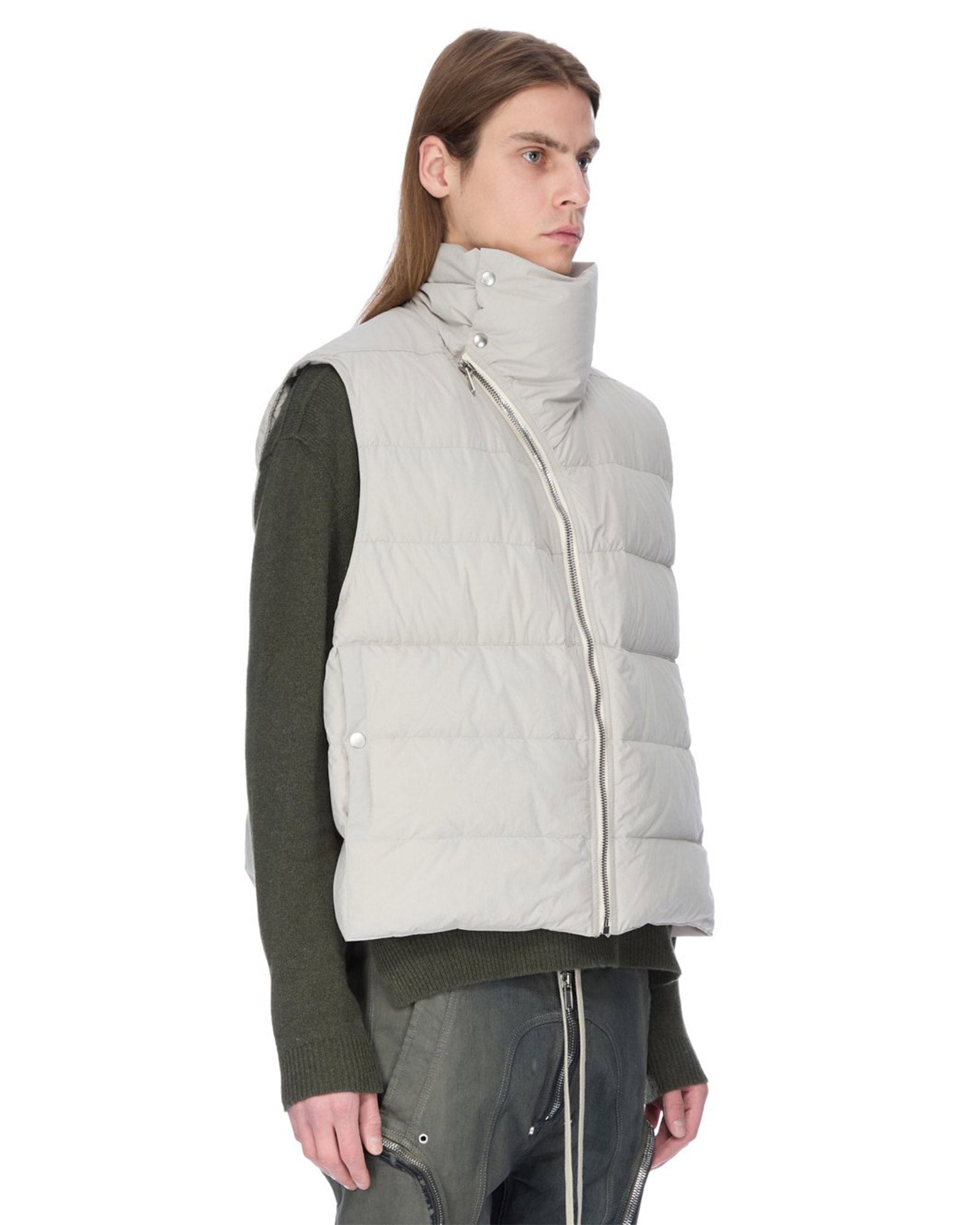 RICK OWENS・リック オウエンス - ダウンジャケット SL FLIGHT VEST / PEARL