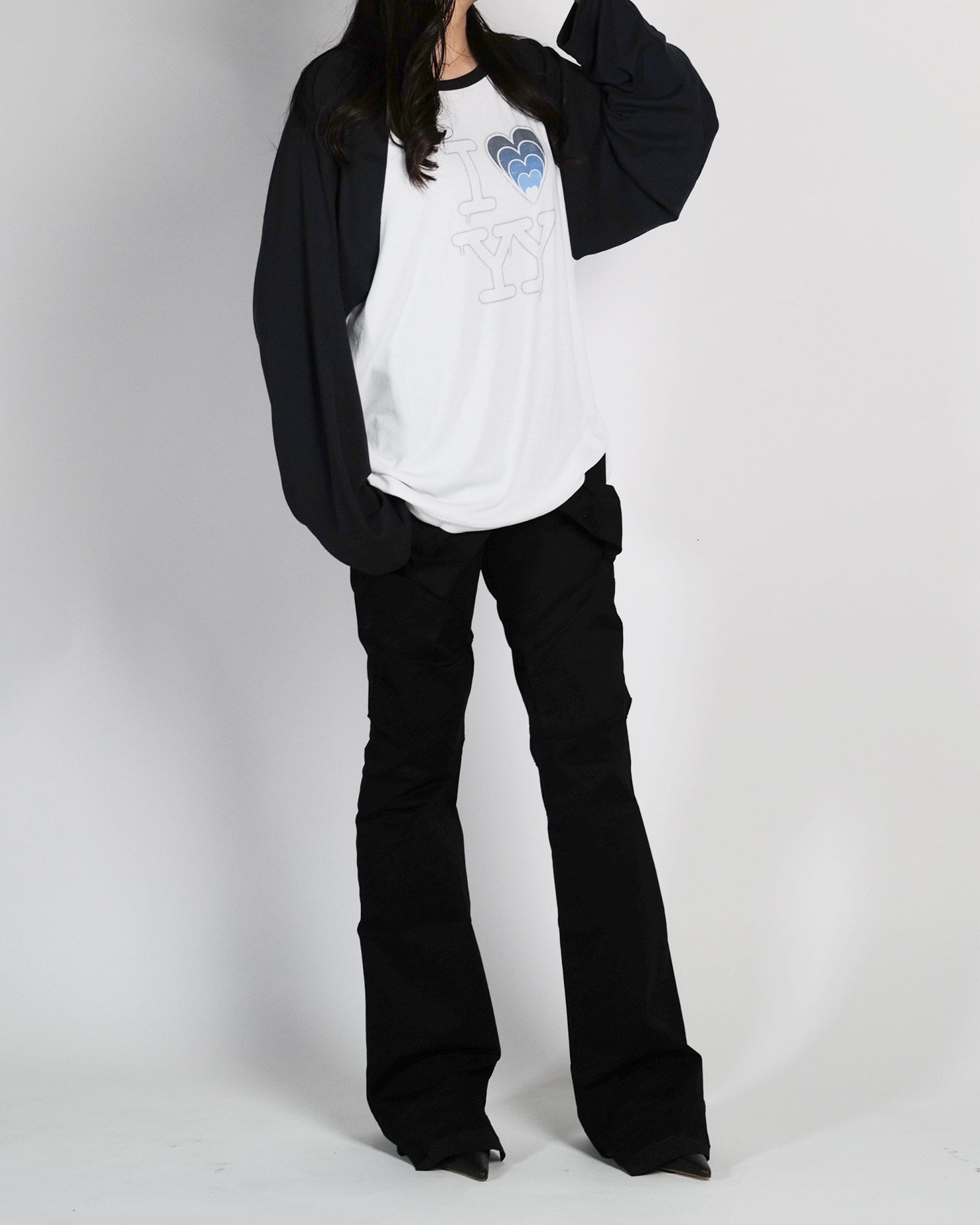 OPEN YY・オープン ワイワイ - L/S Tシャツ I LOVE YY RAGLAN TEE / BLUE