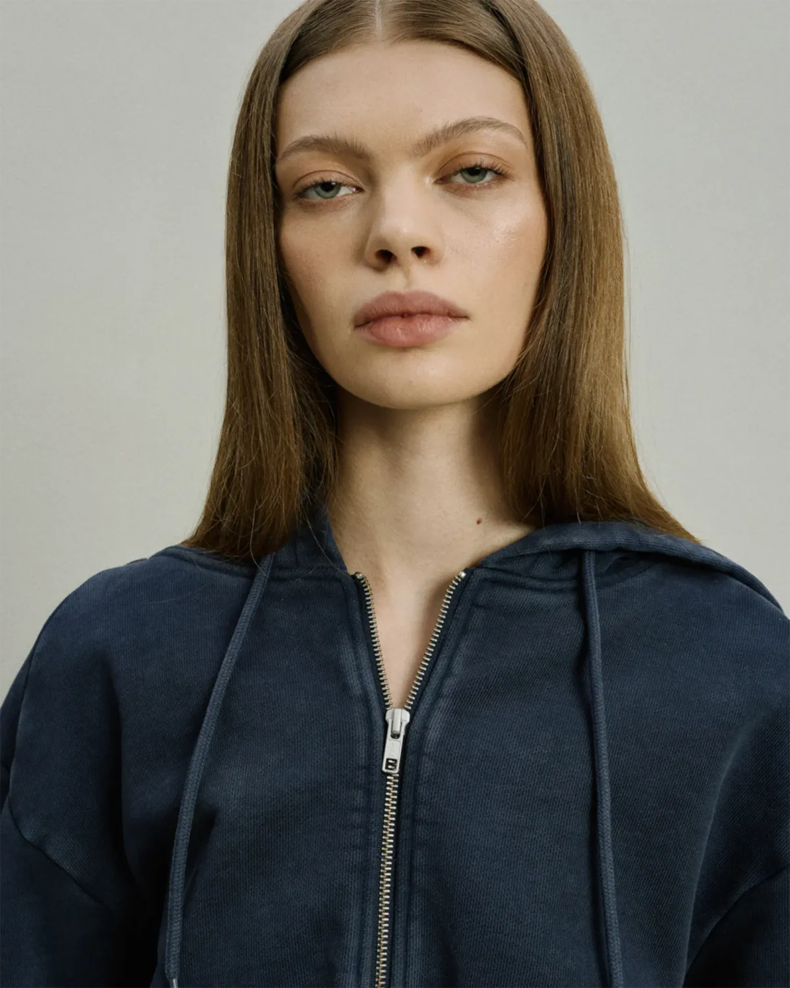 Entire studios・entire studio -  SLIM ZIP UP / SALTED NAVY