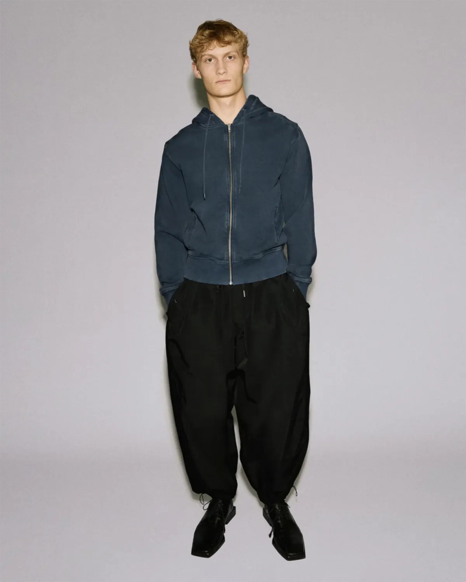 Entire studios・entire studio -  SLIM ZIP UP / SALTED NAVY