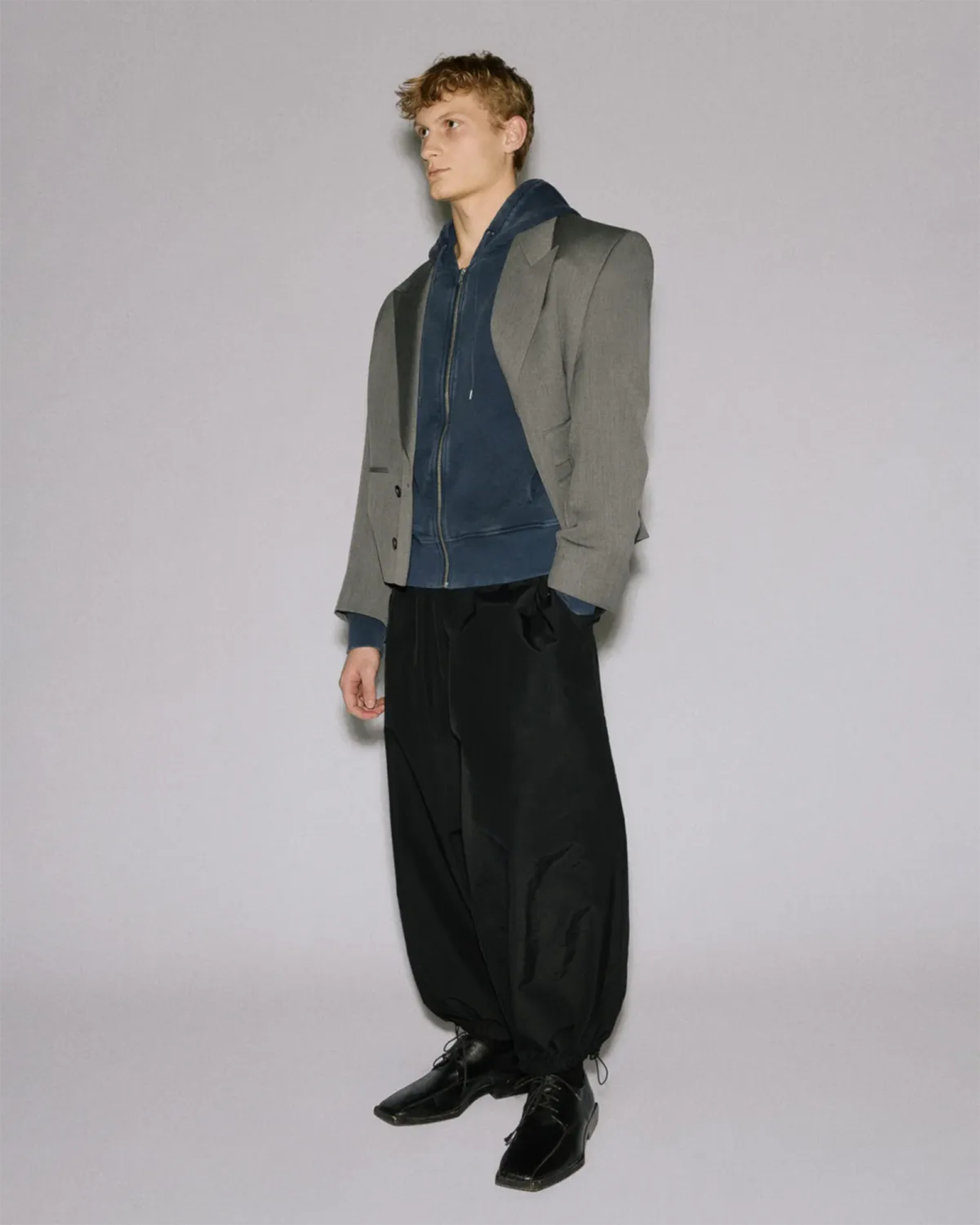 Entire studios・entire studio -  SLIM ZIP UP / SALTED NAVY