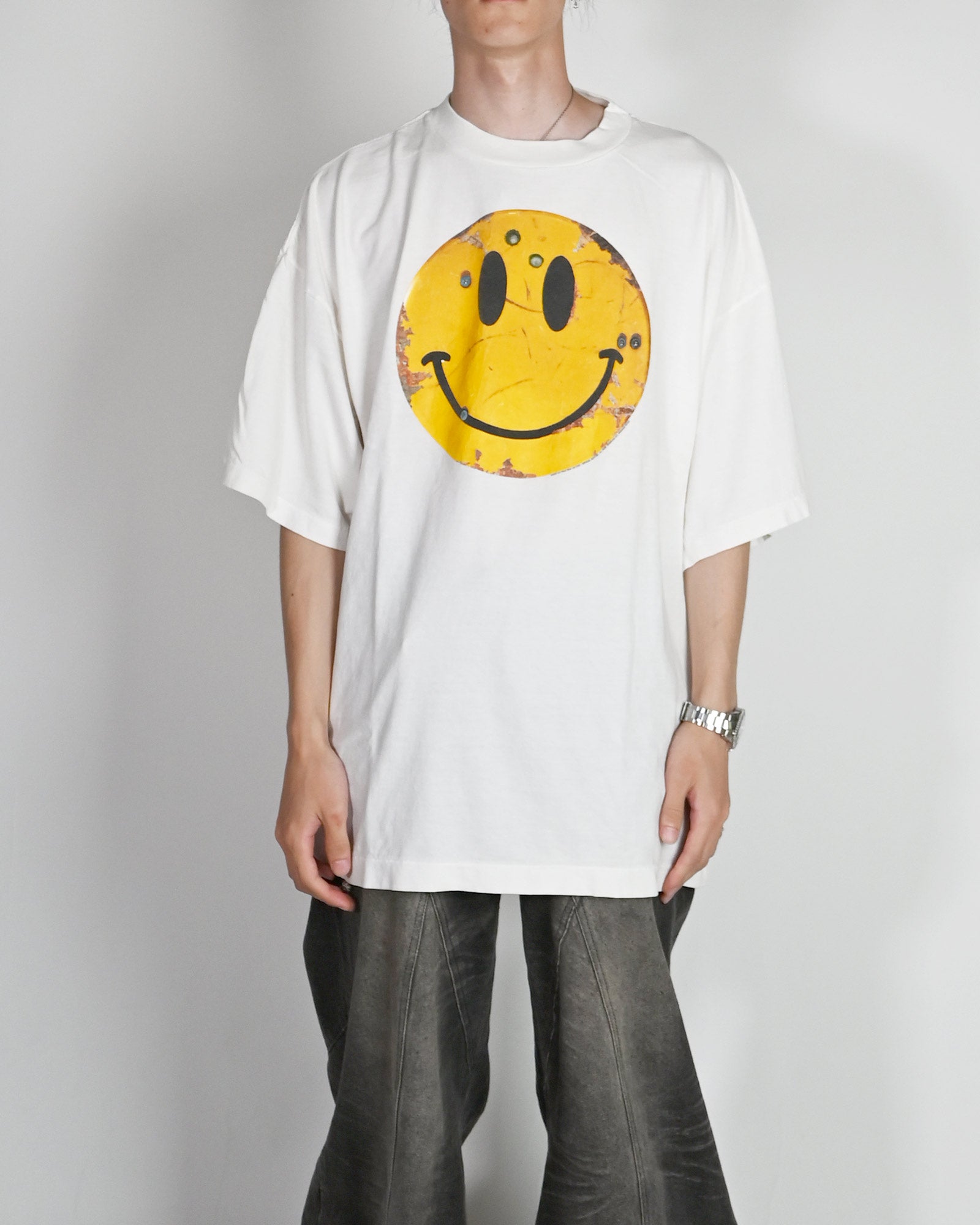 ©SAINT M××××××・saint michael -  KLF_SS TEE/SMILE / WHITE
