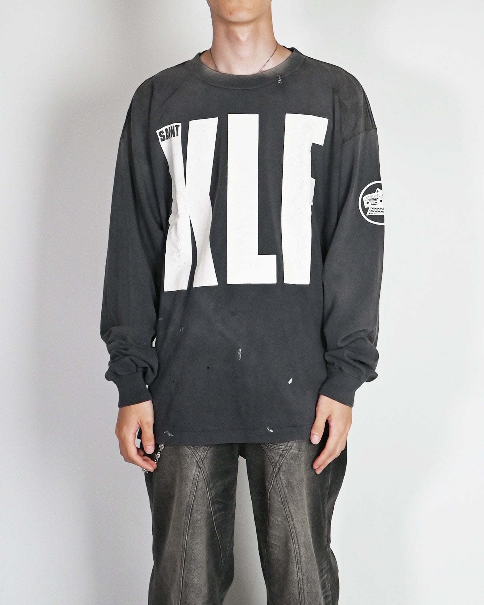 ©SAINT M××××××・saint michael -  KLF_LS TEE/WHITE KLF / BLACK