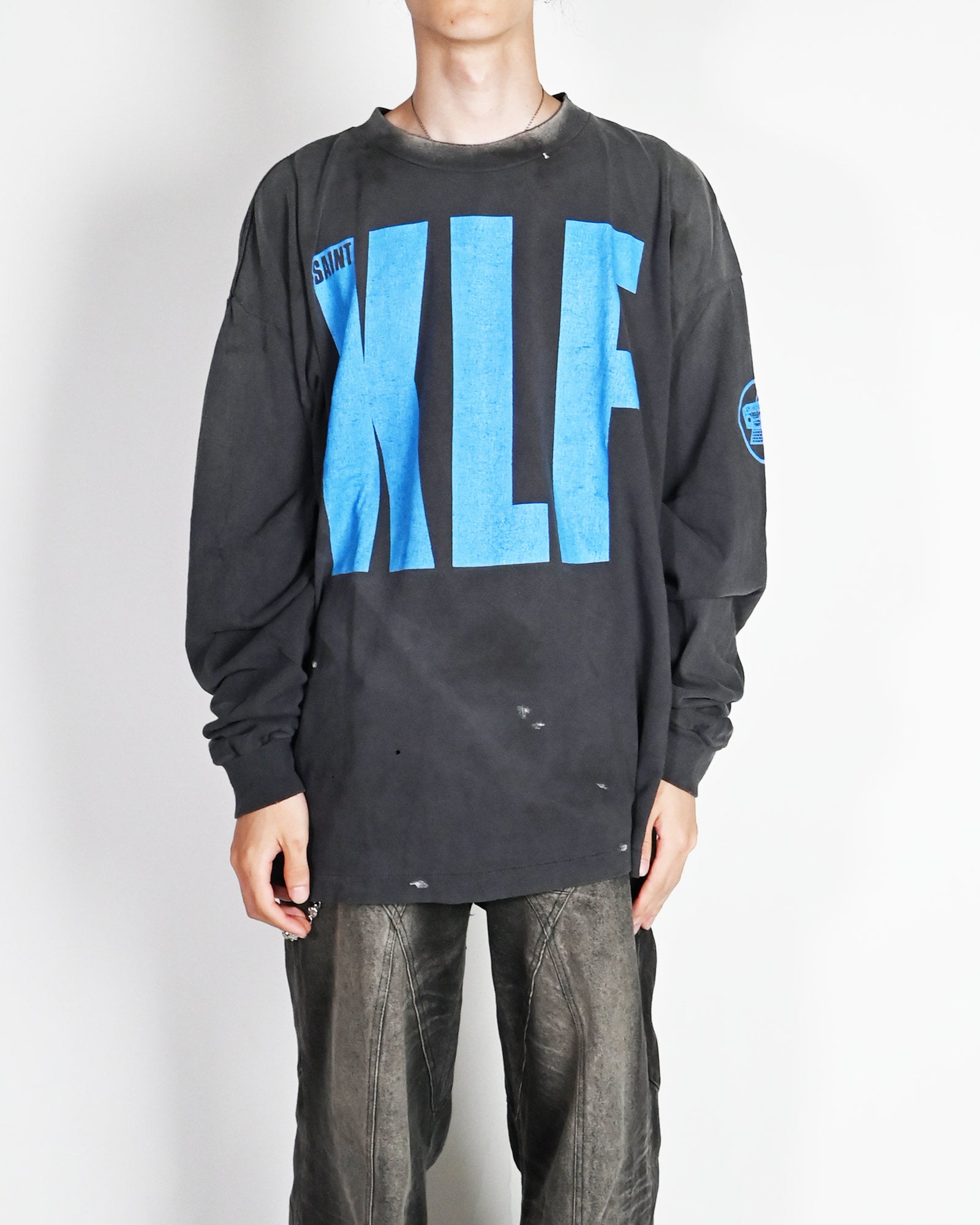 ©SAINT M××××××・セントマイケル - L/S Tシャツ KLF_LS TEE/BLUE KLF / BLACK