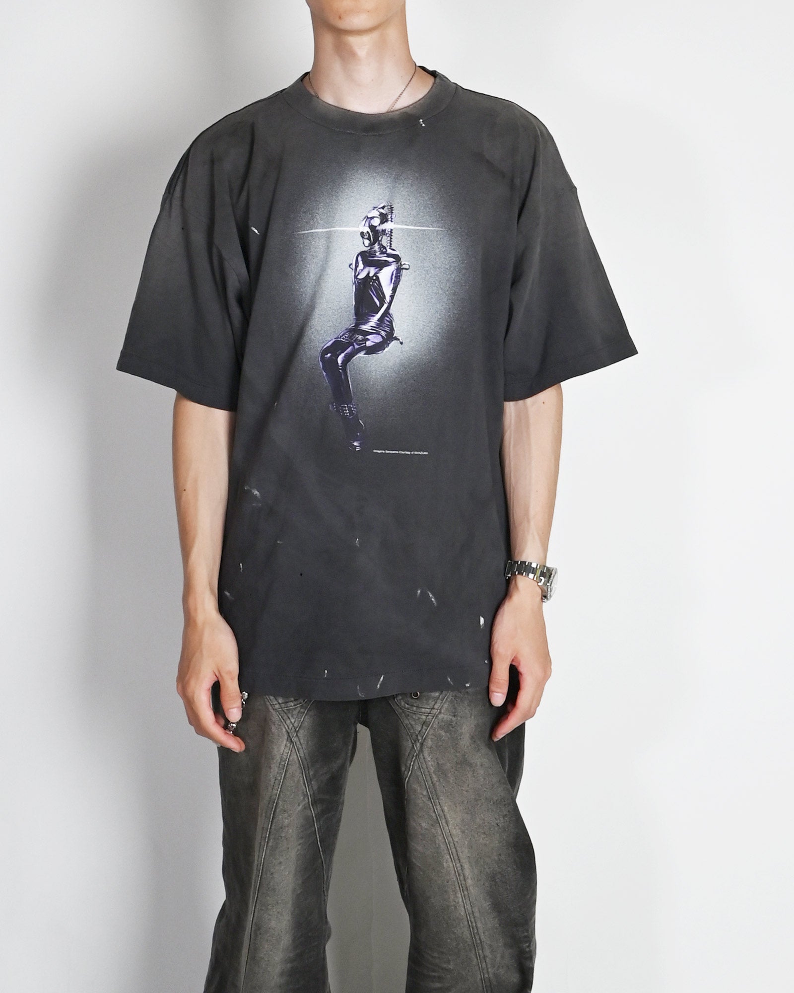 ©SAINT M××××××・セントマイケル - Tシャツ・カットソー SRYM_SS TEE/MASK / BLACK