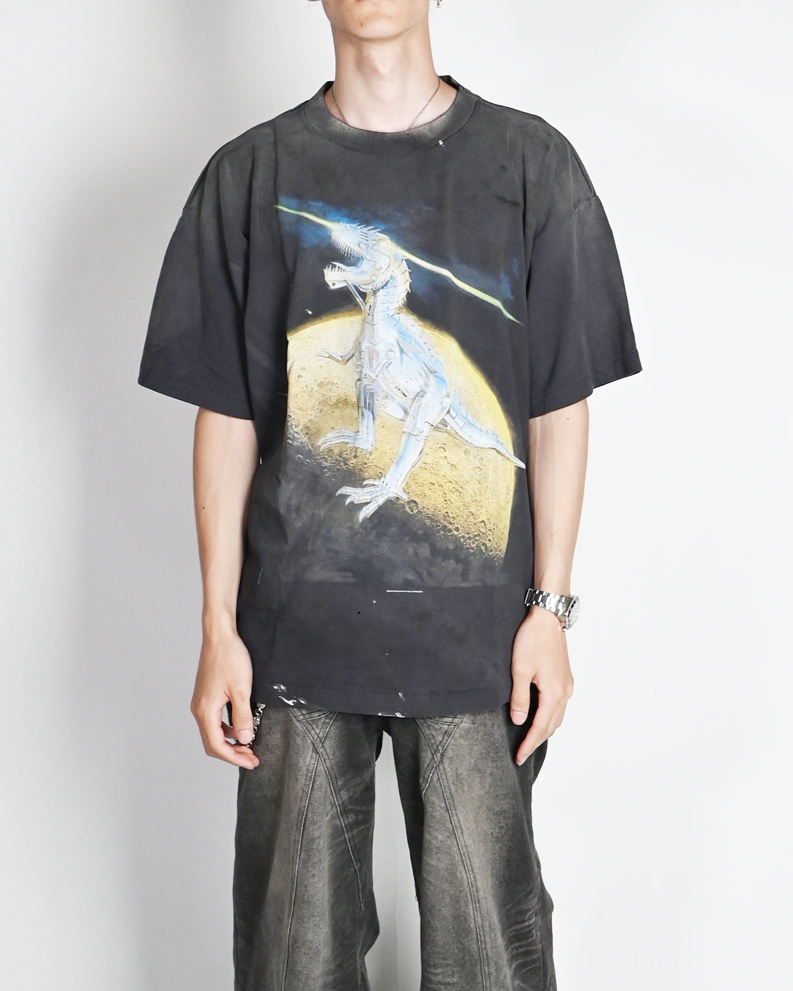 ©SAINT M××××××・セントマイケル - Tシャツ・カットソー SRYM_SS TEE/T-REX / BLACK