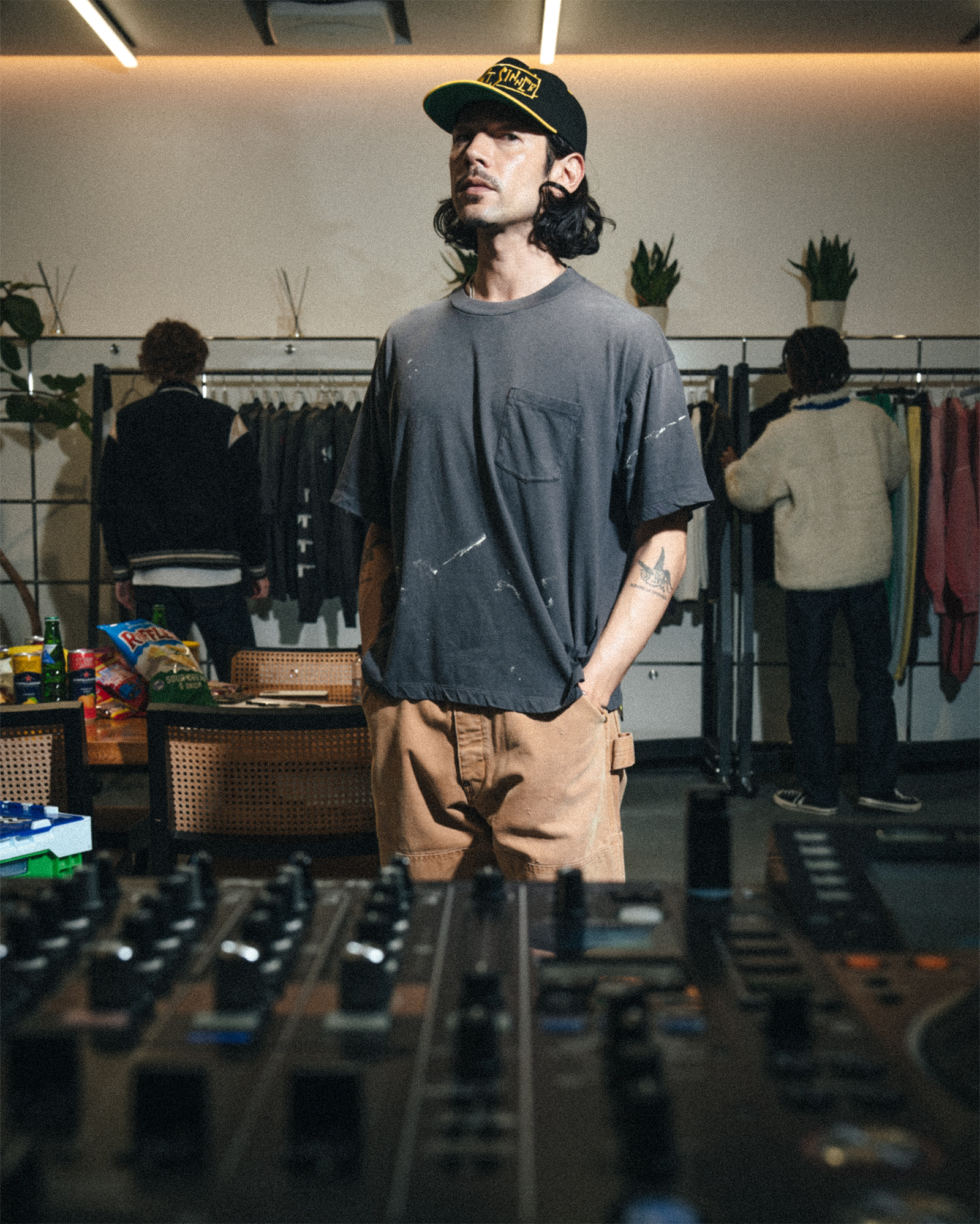 ©SAINT M××××××・セントマイケル - Tシャツ・カットソー SS T-SHIRT/POCKET / BLACK
