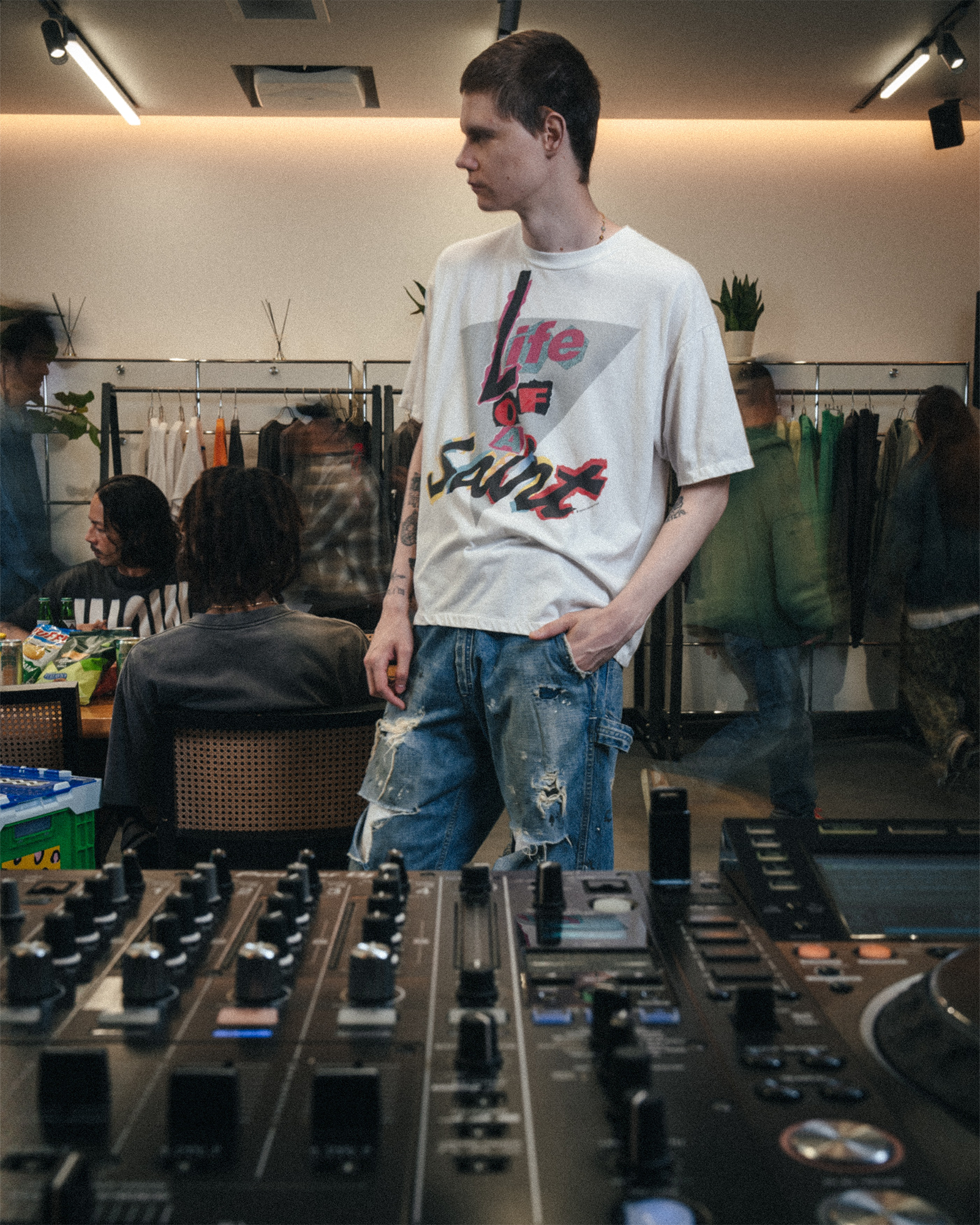 ©SAINT M××××××・セントマイケル - Tシャツ・カットソー SS T-SHIRT/LIFE OF A SAINT / WHITE