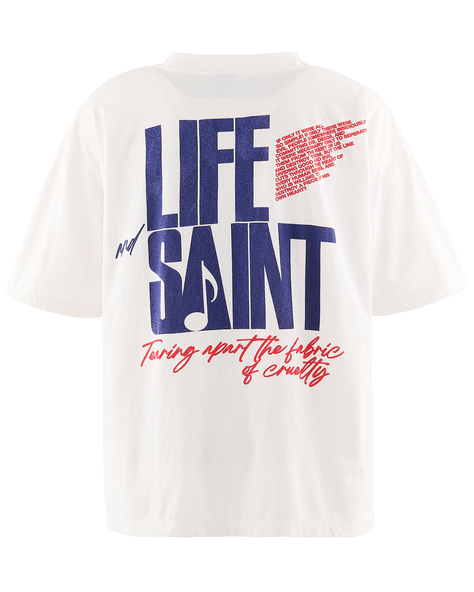 ©SAINT M××××××・セントマイケル - Tシャツ・カットソー SS T-SHIRT/LIFE OF A SAINT / WHITE