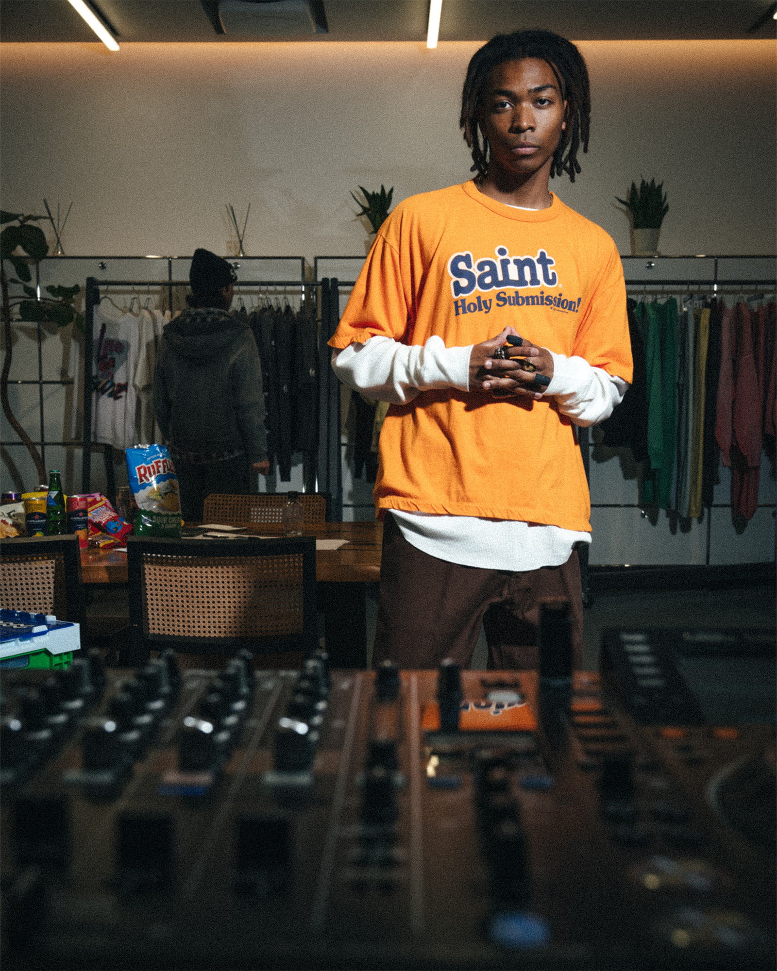 ©SAINT M××××××・セントマイケル - Tシャツ・カットソー SS T-SHIRT/HOLY SUBMISSION / ORANGE