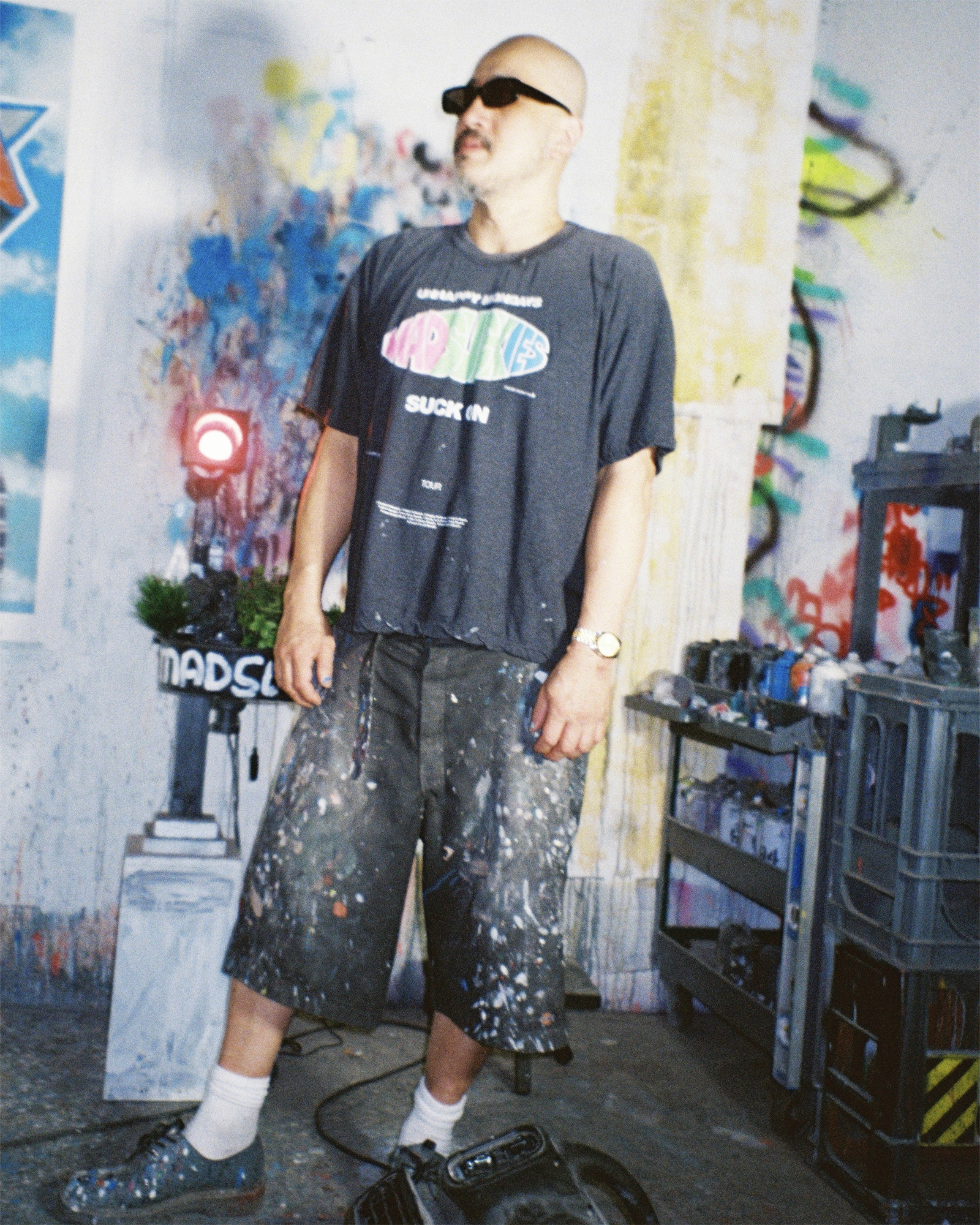 ©SAINT M××××××・セントマイケル - Tシャツ・カットソー MDS_SS T-SHIRT/SUCK ON / BLACK
