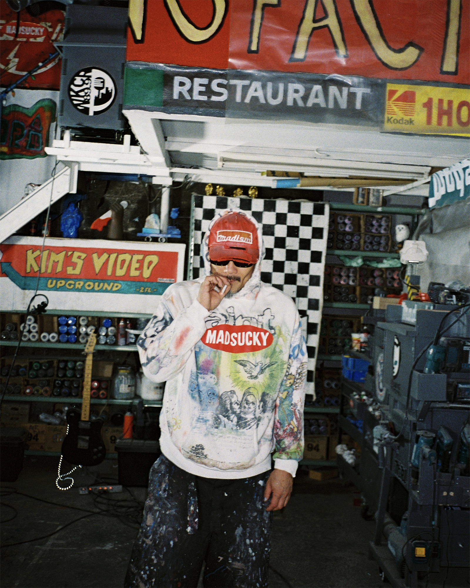 ©SAINT M××××××・セントマイケル - パーカー・フーディ MDS_DBL FACE HOODIE/MADSUCKY / WHITE