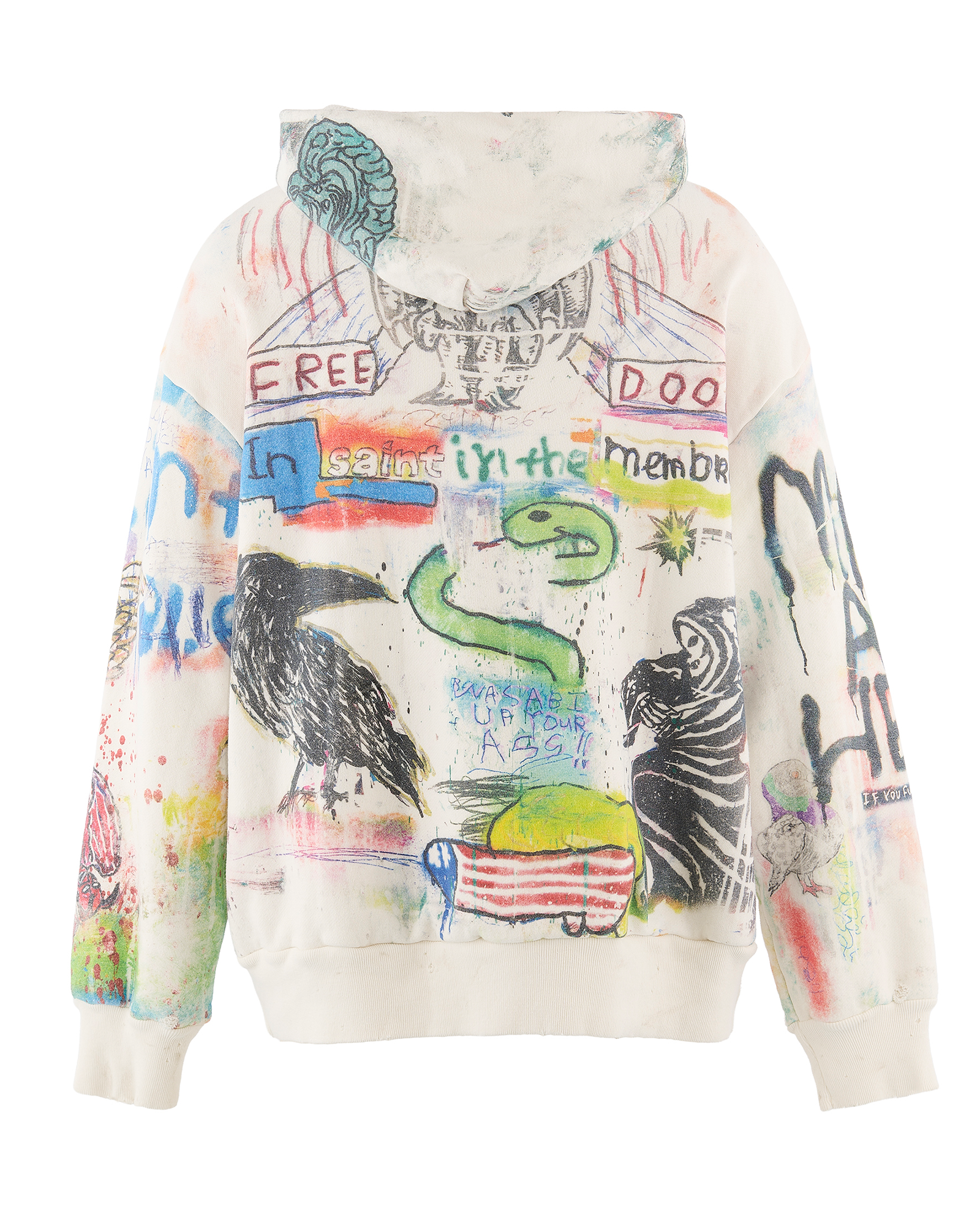 ©SAINT M××××××・セントマイケル - パーカー・フーディ MDS_DBL FACE HOODIE/MADSUCKY / WHITE